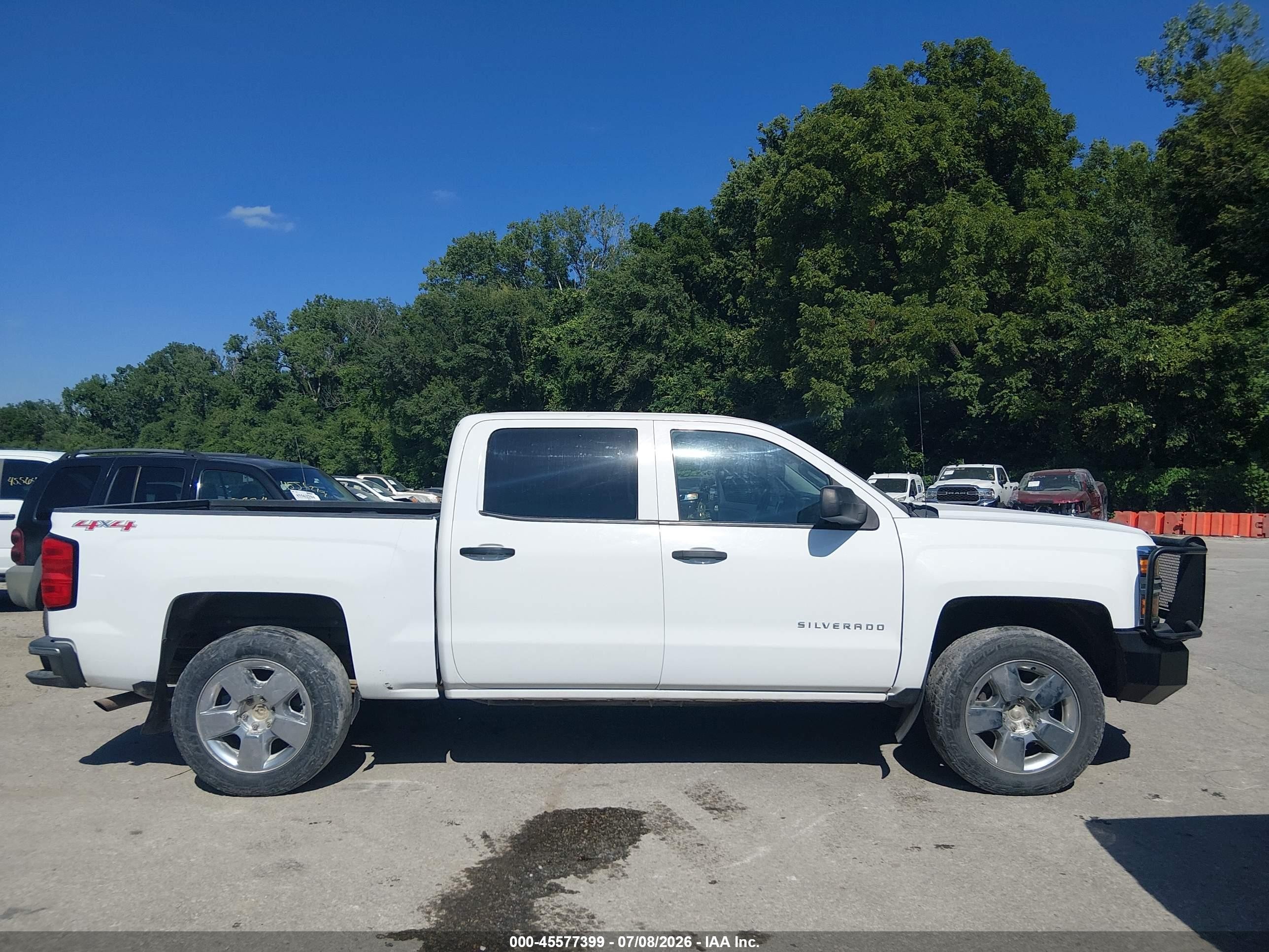 2014 Chevrolet Silverado 1500 Lt White vin: 3GCUKREC8EG449142