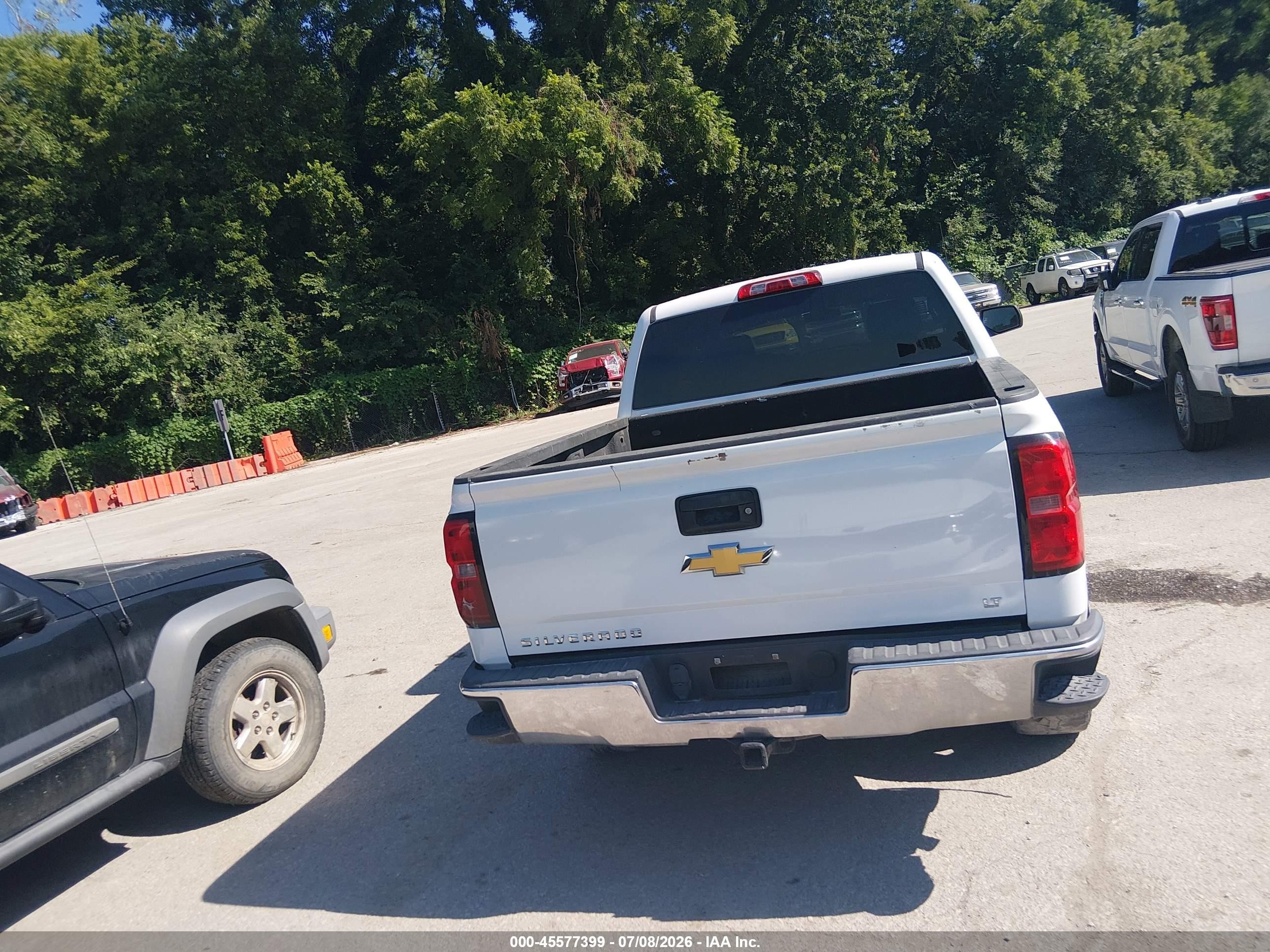 2014 Chevrolet Silverado 1500 Lt White vin: 3GCUKREC8EG449142