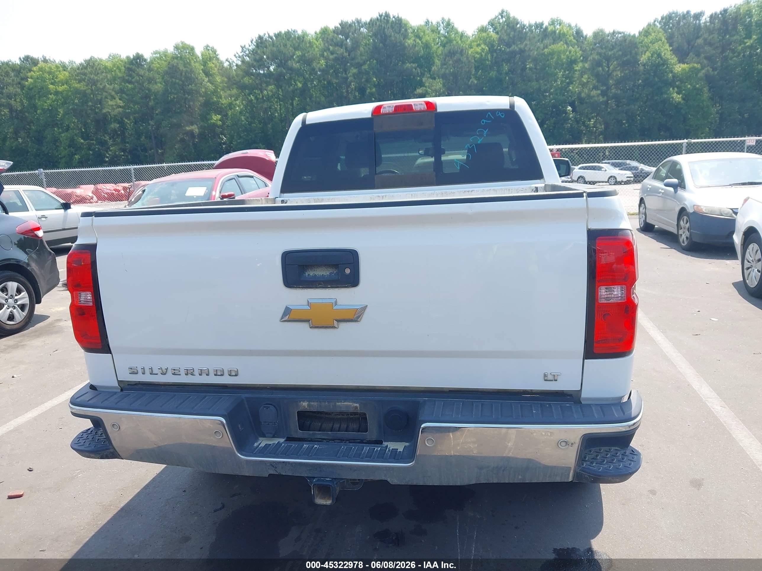2015 Chevrolet Silverado 1500 Lt White vin: 3GCUKREC8FG130955