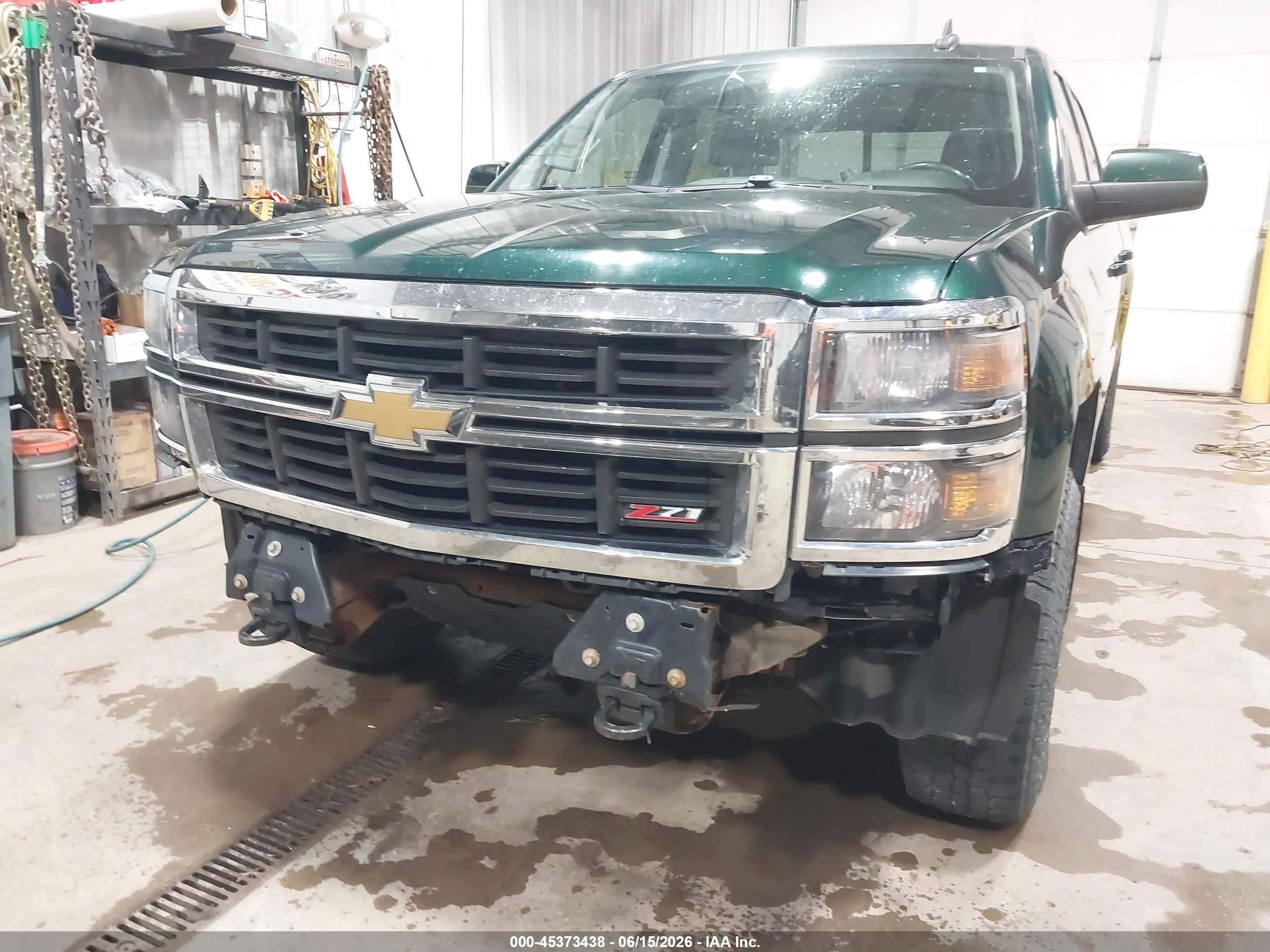 2015 Chevrolet Silverado 1500 2lt Green vin: 3GCUKREC8FG147612
