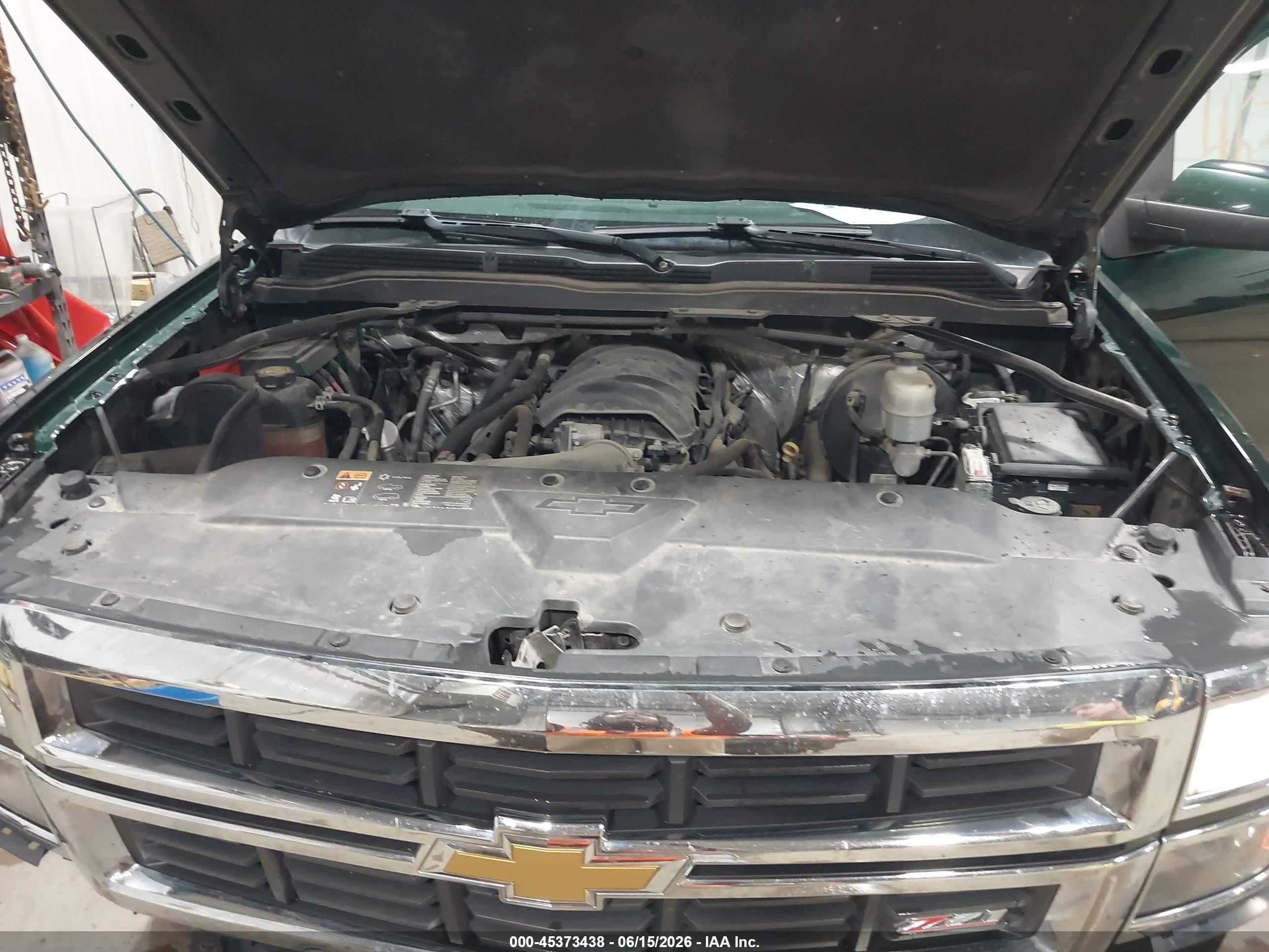 2015 Chevrolet Silverado 1500 2lt Green vin: 3GCUKREC8FG147612