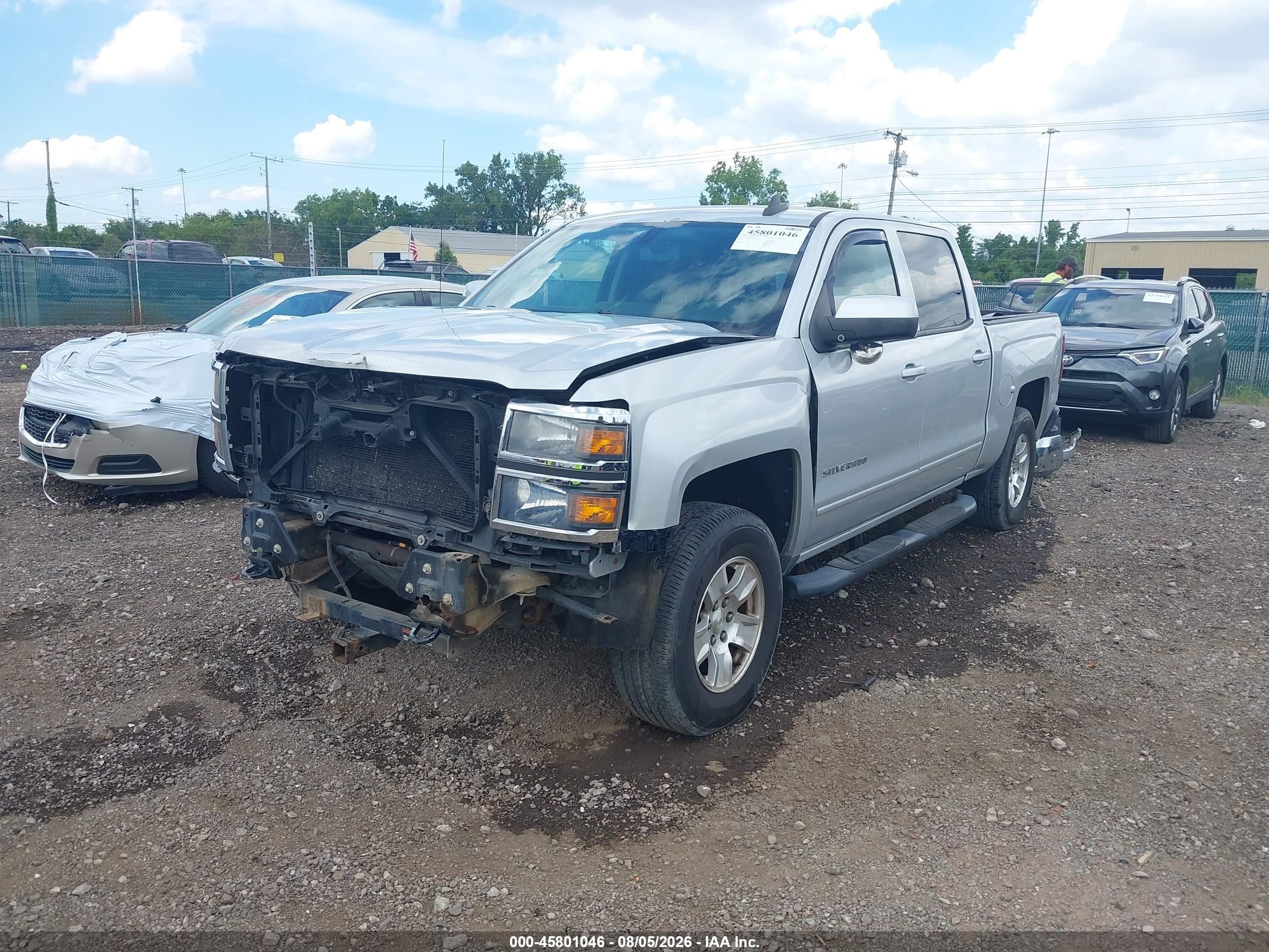 2015 Chevrolet Silverado 1500 Lt Silver vin: 3GCUKREC8FG283884