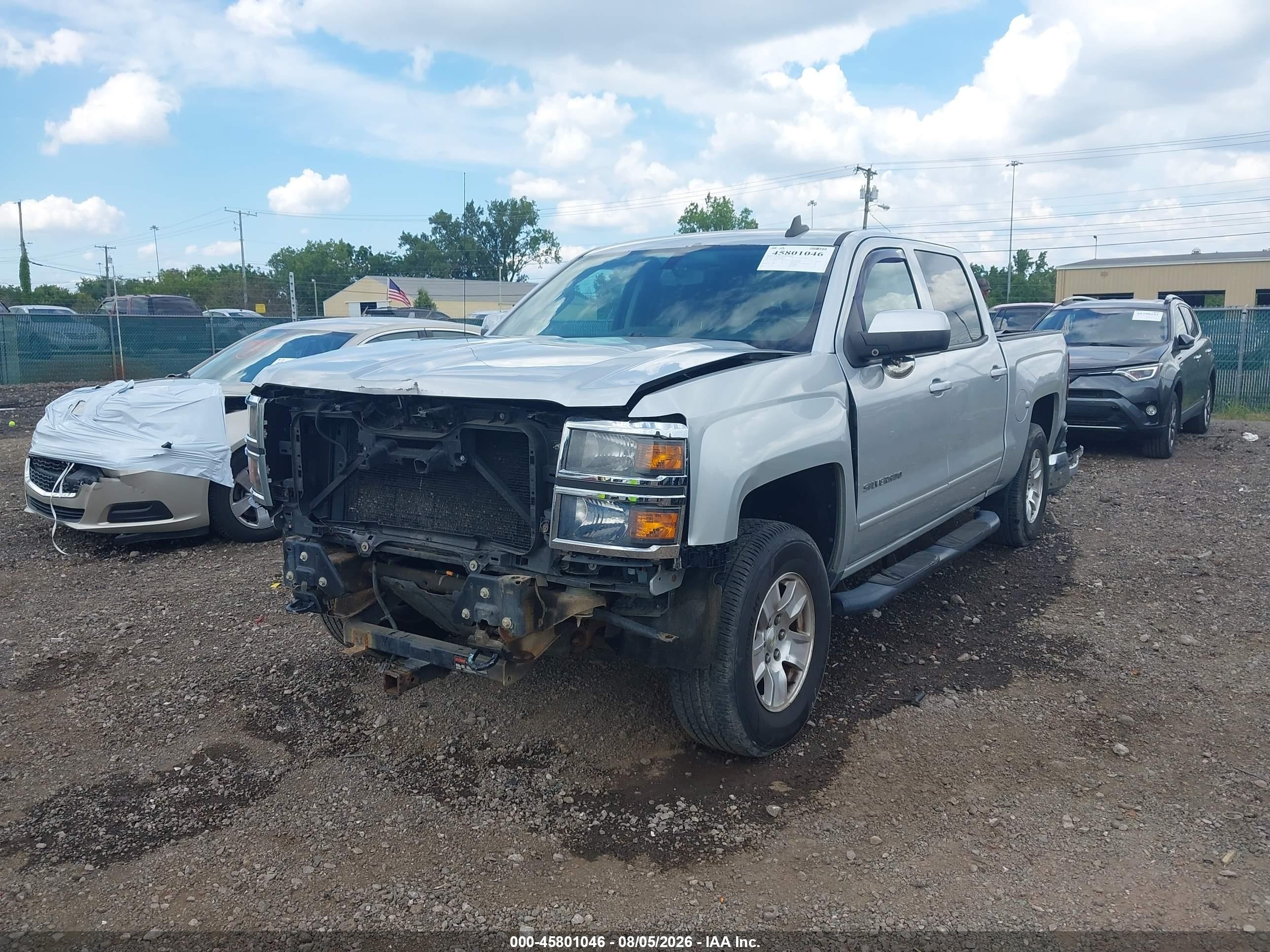 2015 Chevrolet Silverado 1500 Lt Silver vin: 3GCUKREC8FG283884