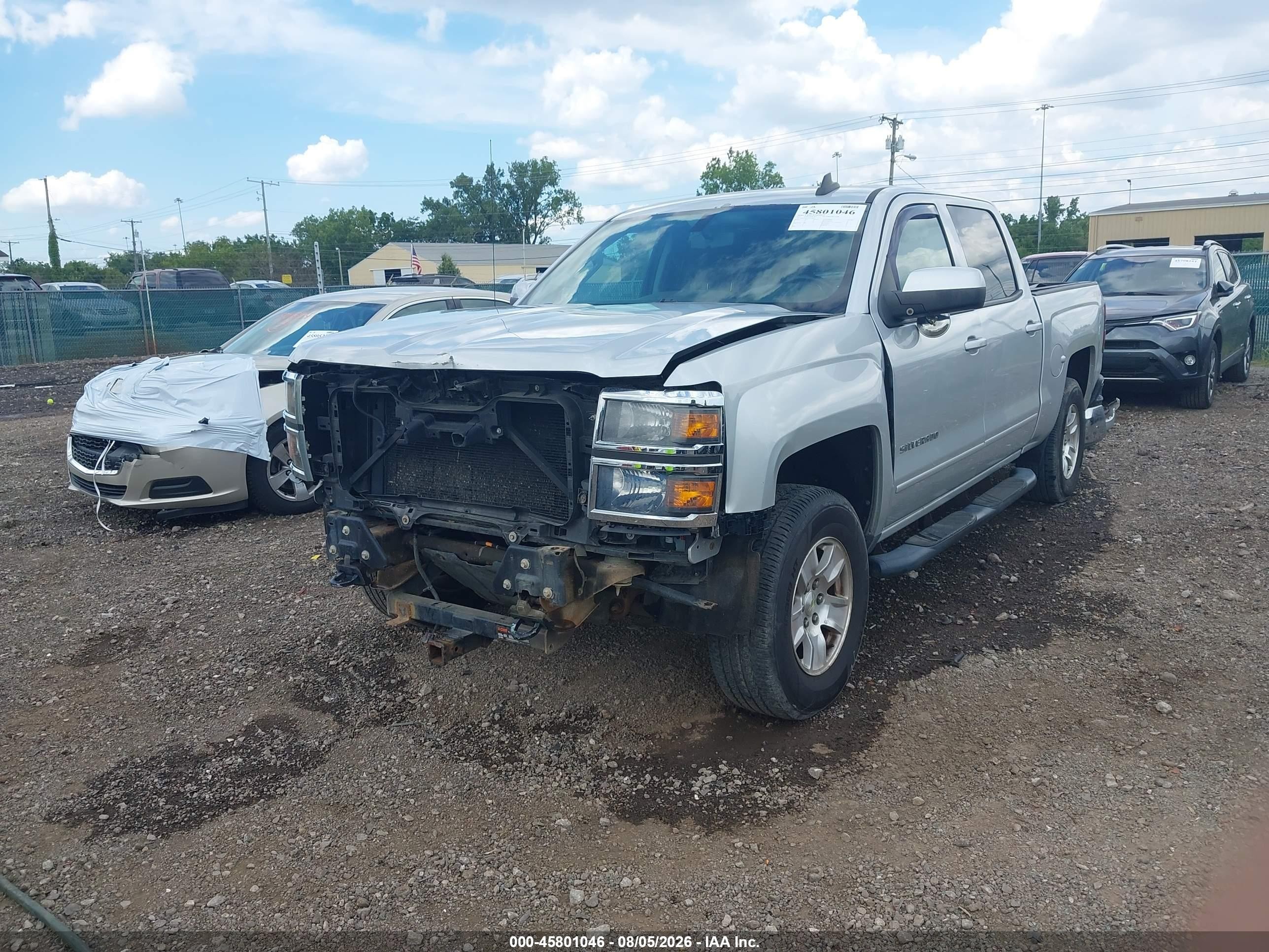 2015 Chevrolet Silverado 1500 Lt Silver vin: 3GCUKREC8FG283884