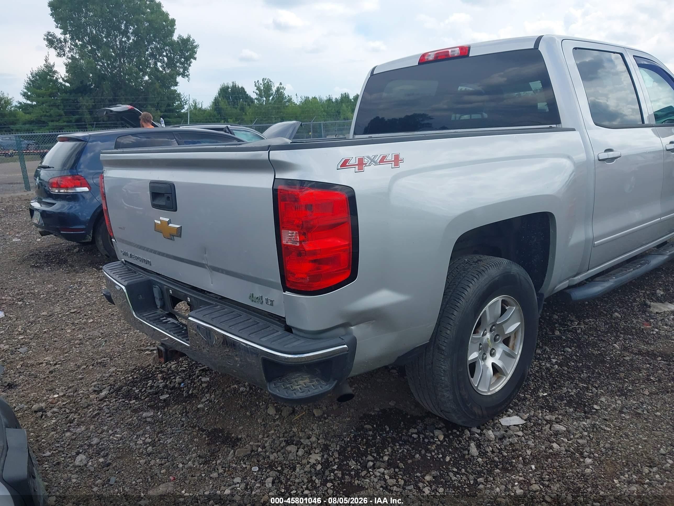 2015 Chevrolet Silverado 1500 Lt Silver vin: 3GCUKREC8FG283884