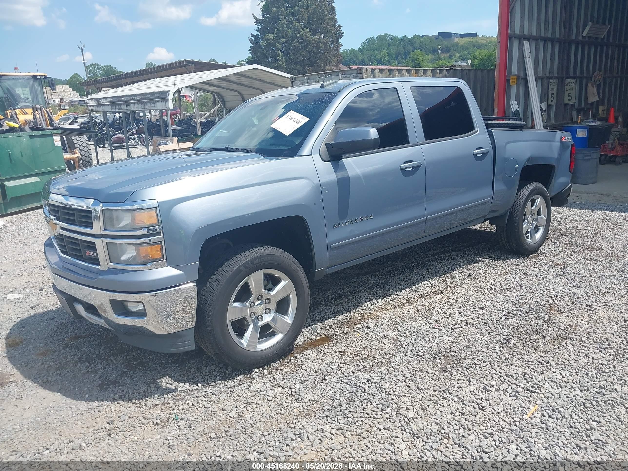 2015 Chevrolet Silverado 1500 2lt Blue vin: 3GCUKREC8FG328855