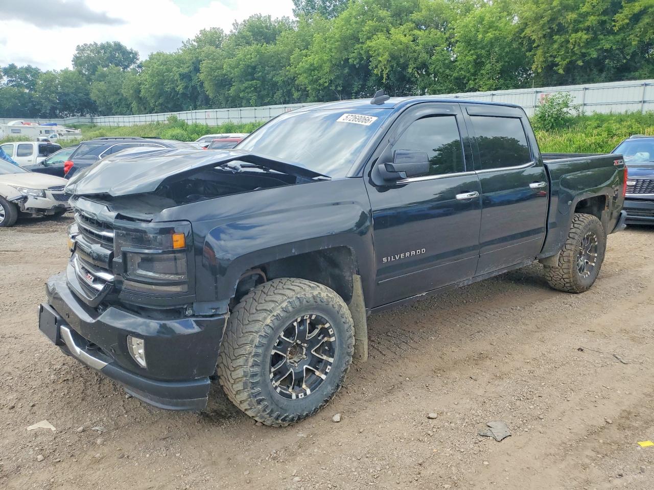 2015 Chevrolet Silverado K1500 Lt Black vin: 3GCUKREC8FG419463