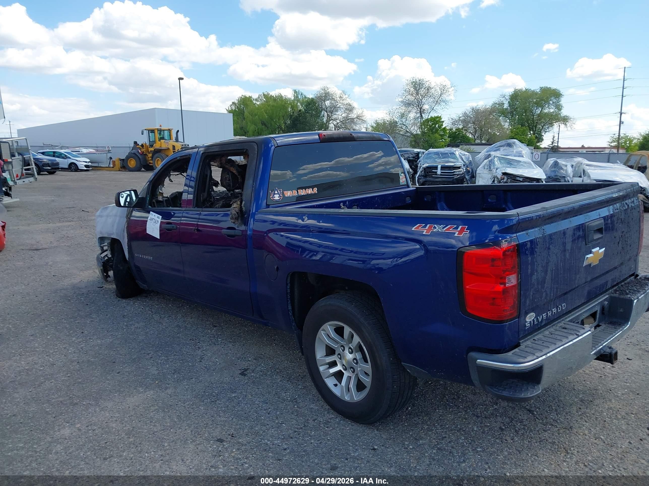 2014 Chevrolet Silverado 1500 1lt Blue vin: 3GCUKREC9EG171688