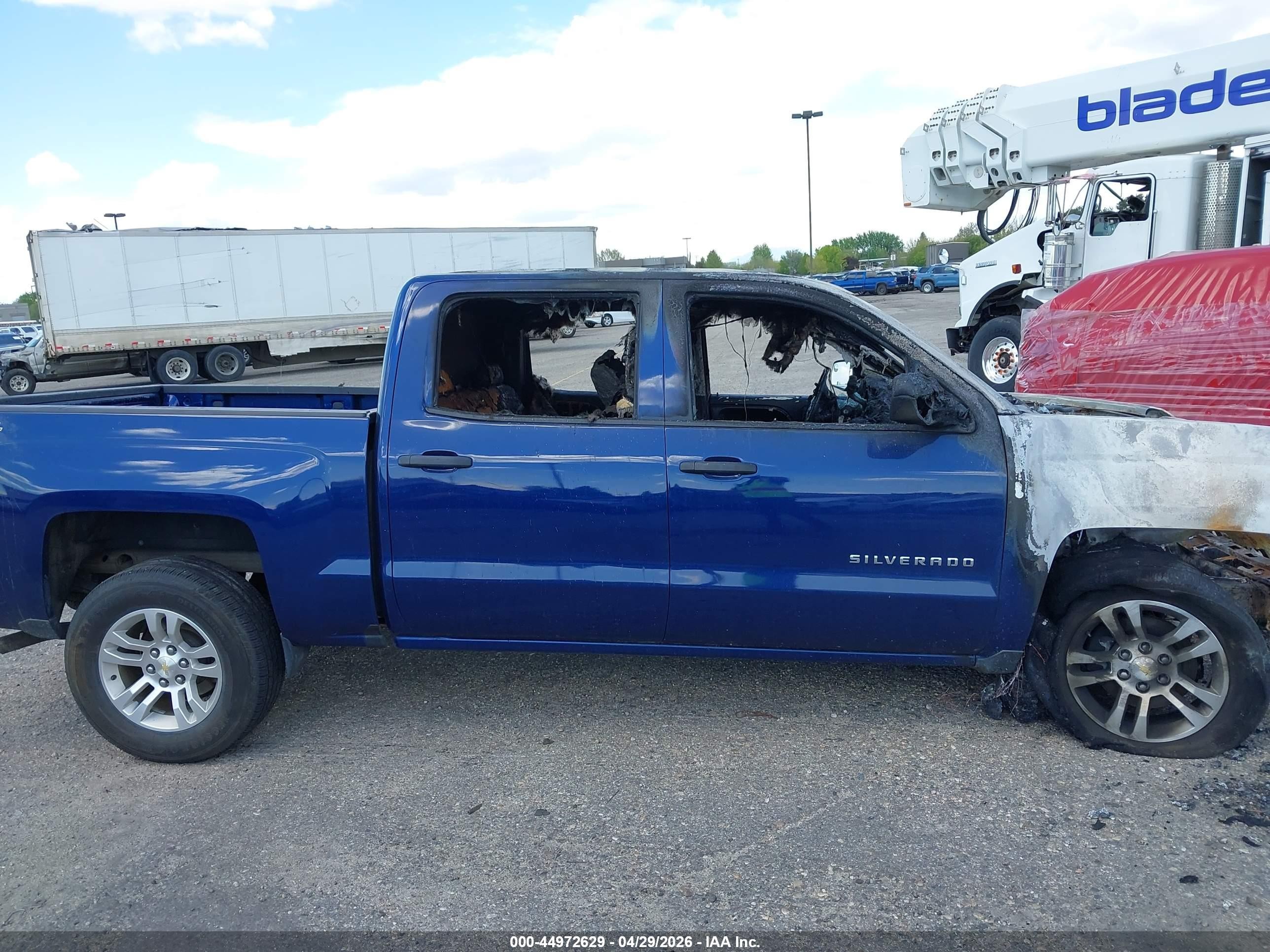 2014 Chevrolet Silverado 1500 1lt Blue vin: 3GCUKREC9EG171688