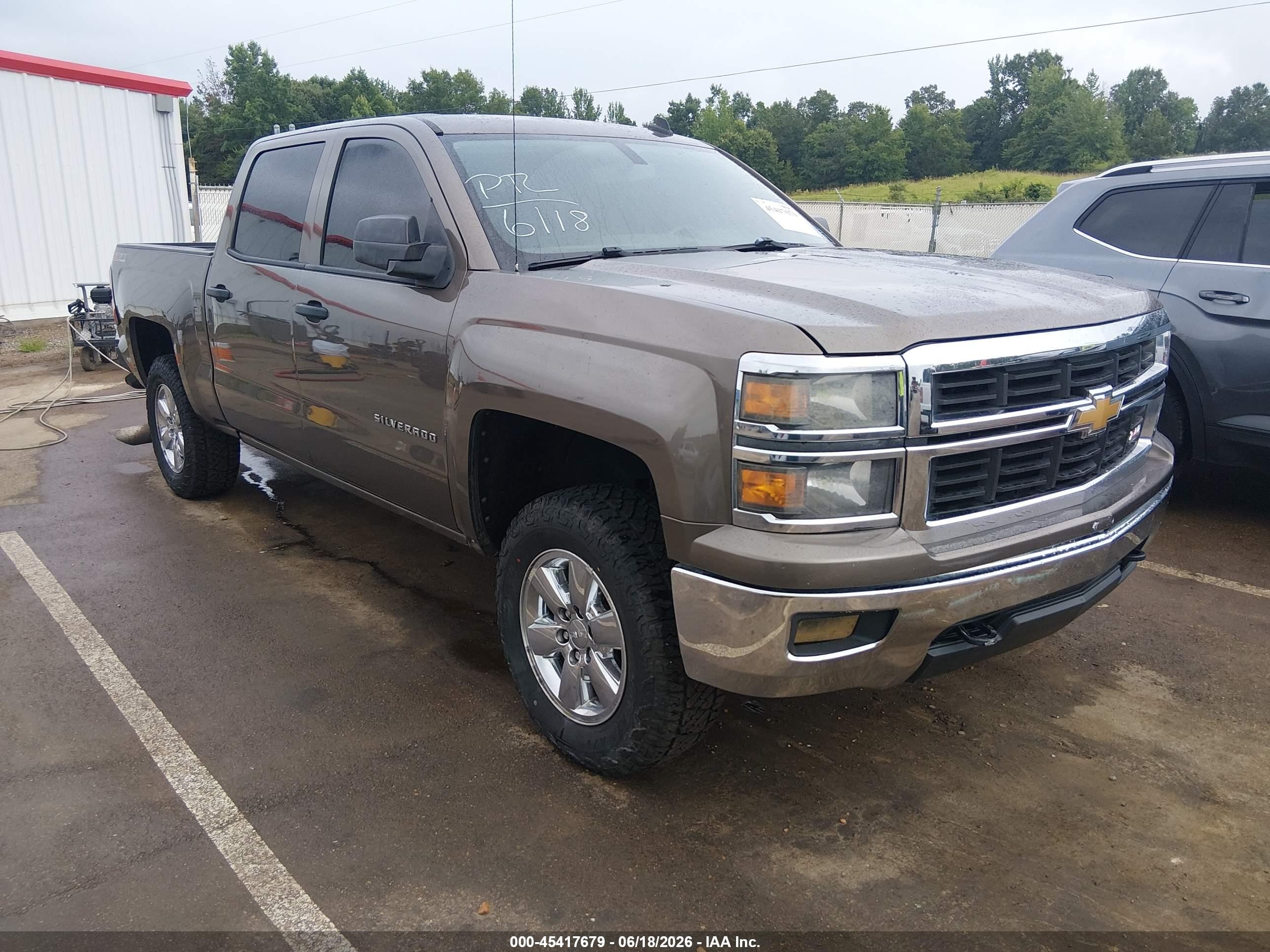 2014 Chevrolet Silverado 1500 Lt Brown vin: 3GCUKREC9EG182061