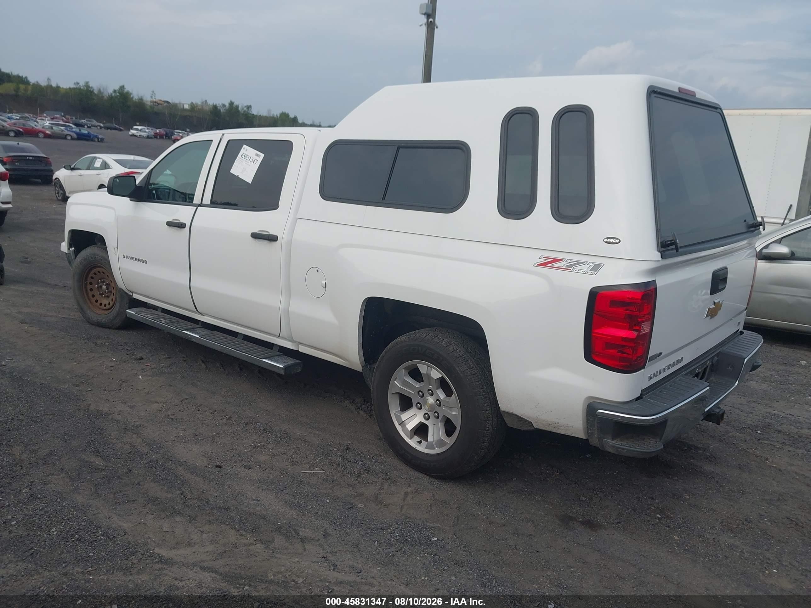 2014 Chevrolet Silverado 1500 Lt White vin: 3GCUKREC9EG222672