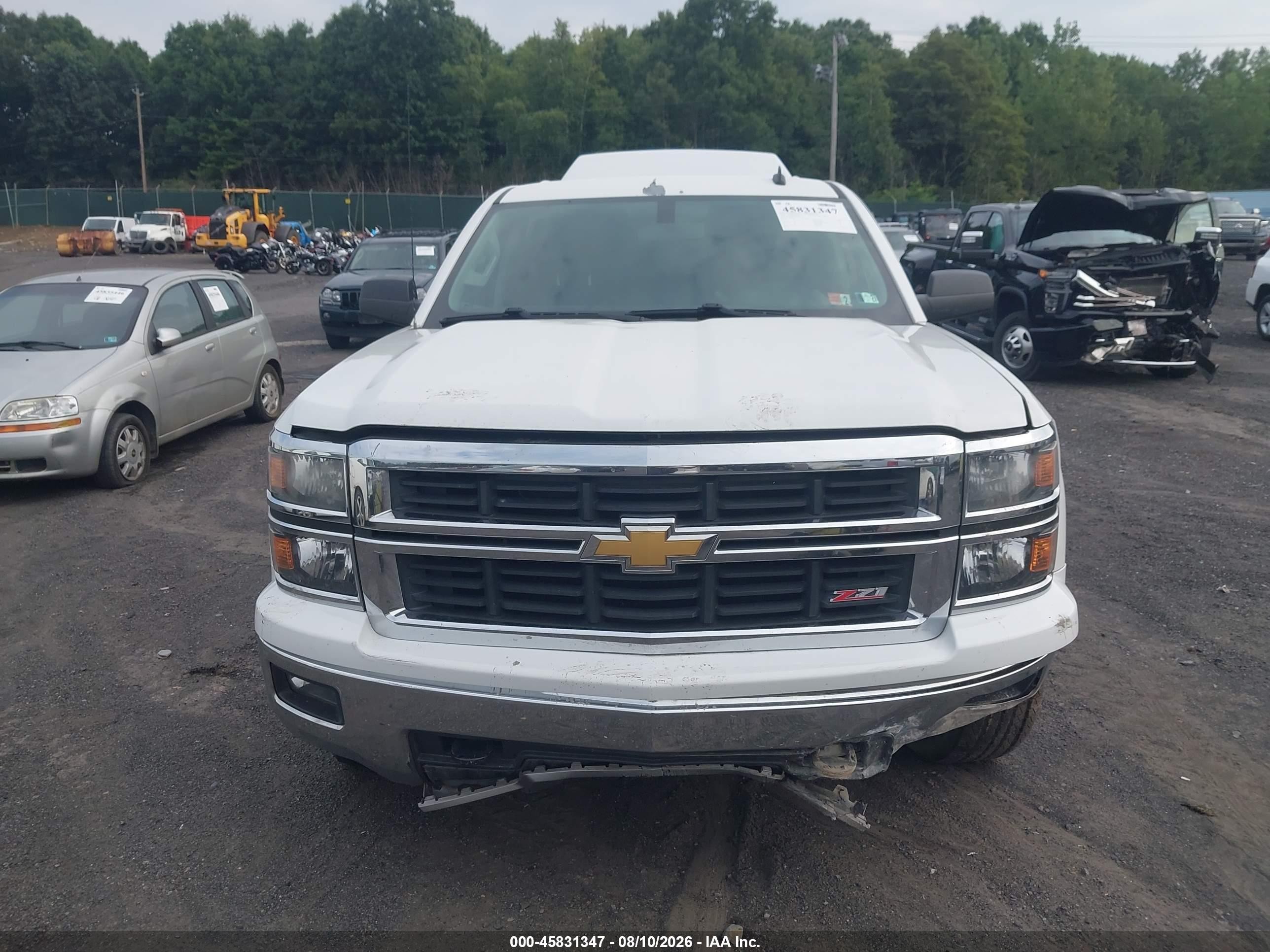 2014 Chevrolet Silverado 1500 Lt White vin: 3GCUKREC9EG222672