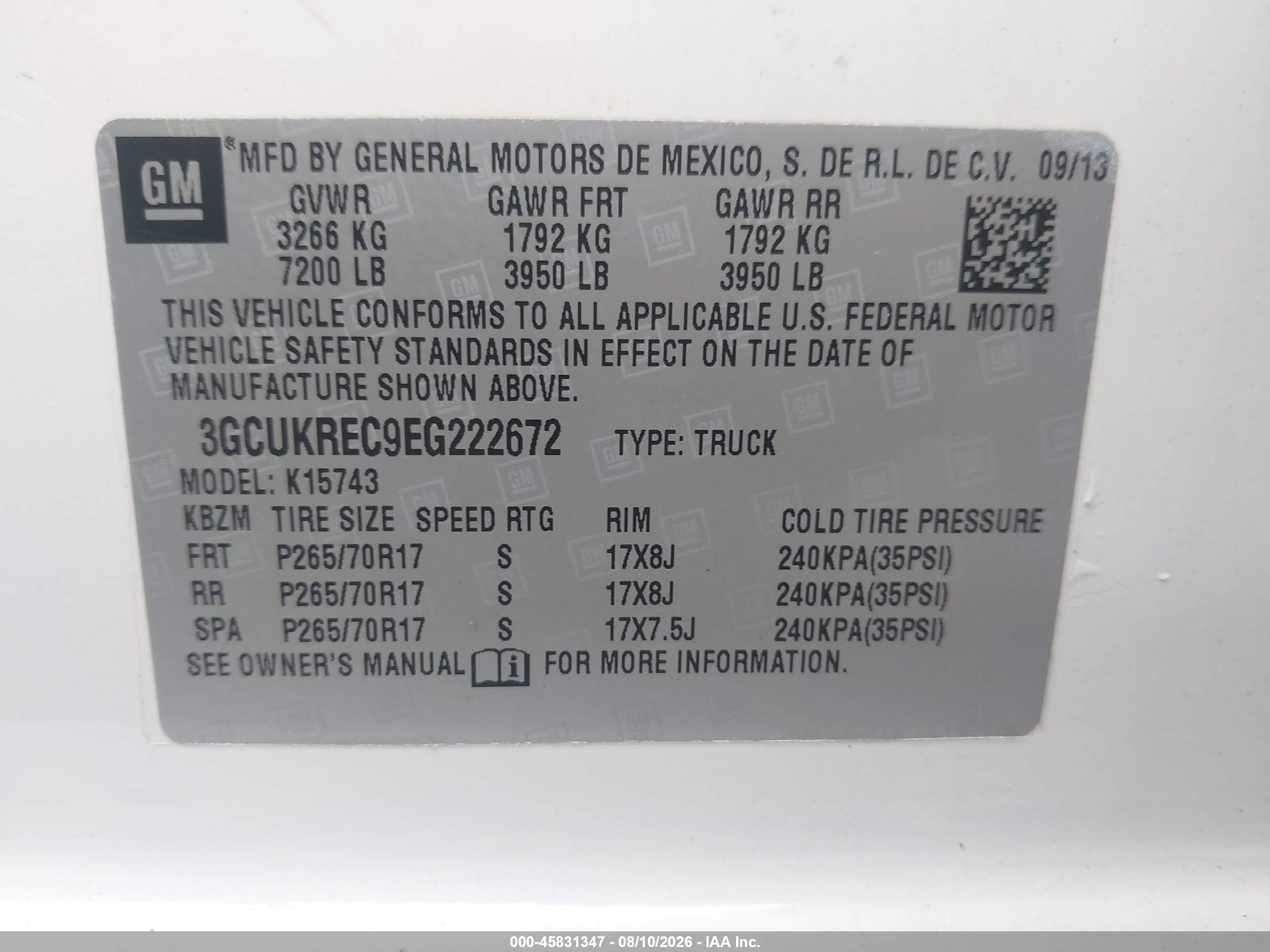 2014 Chevrolet Silverado 1500 Lt White vin: 3GCUKREC9EG222672