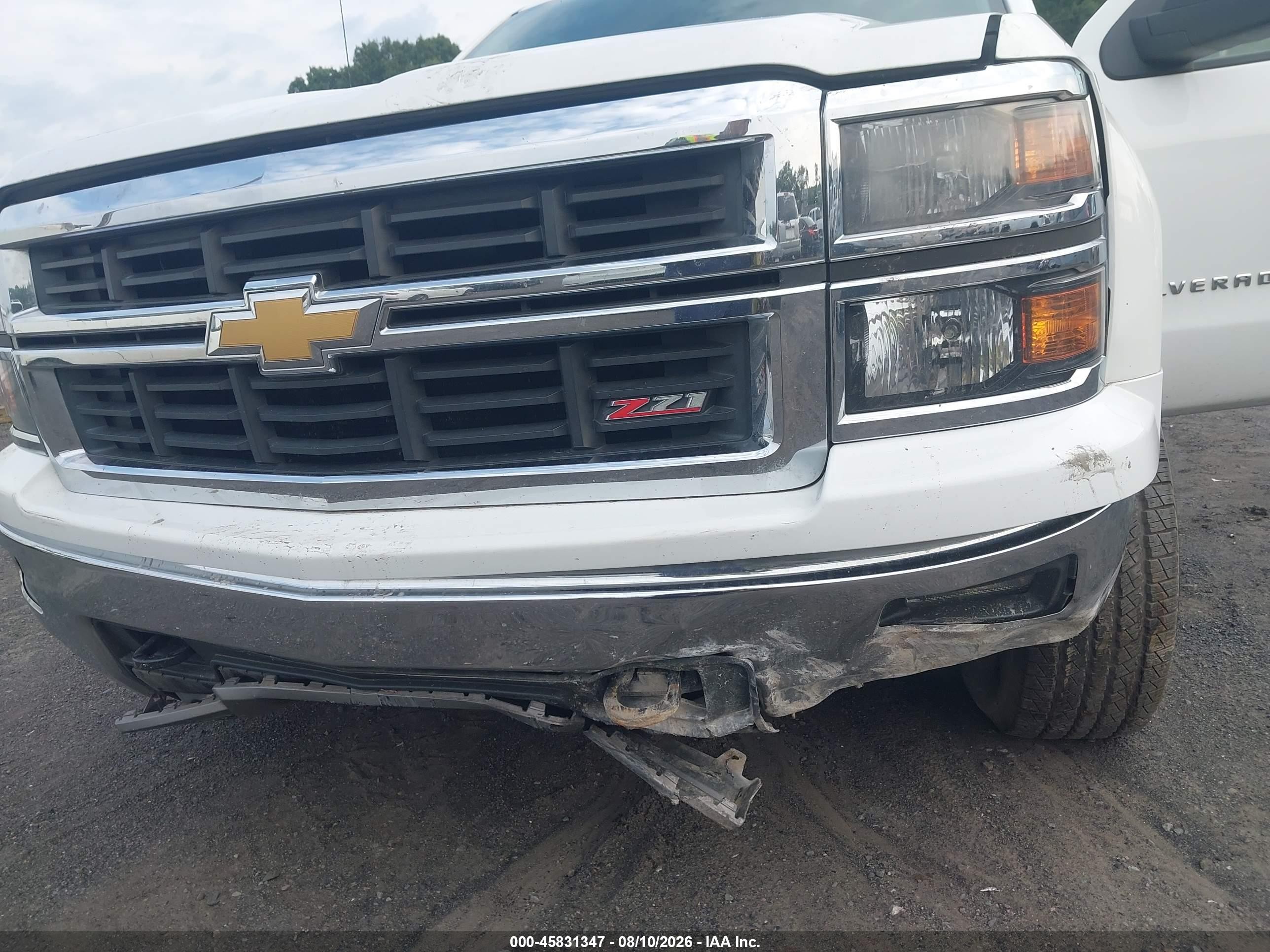 2014 Chevrolet Silverado 1500 Lt White vin: 3GCUKREC9EG222672