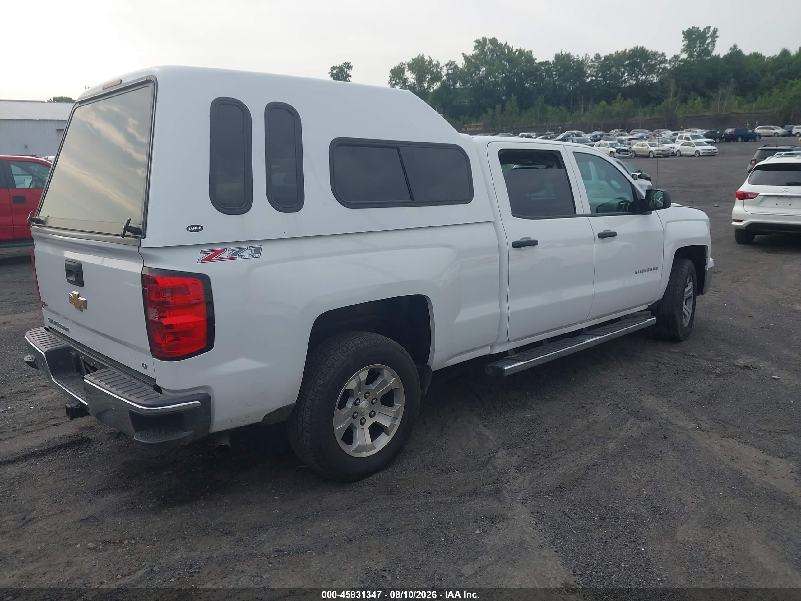 2014 Chevrolet Silverado 1500 Lt White vin: 3GCUKREC9EG222672
