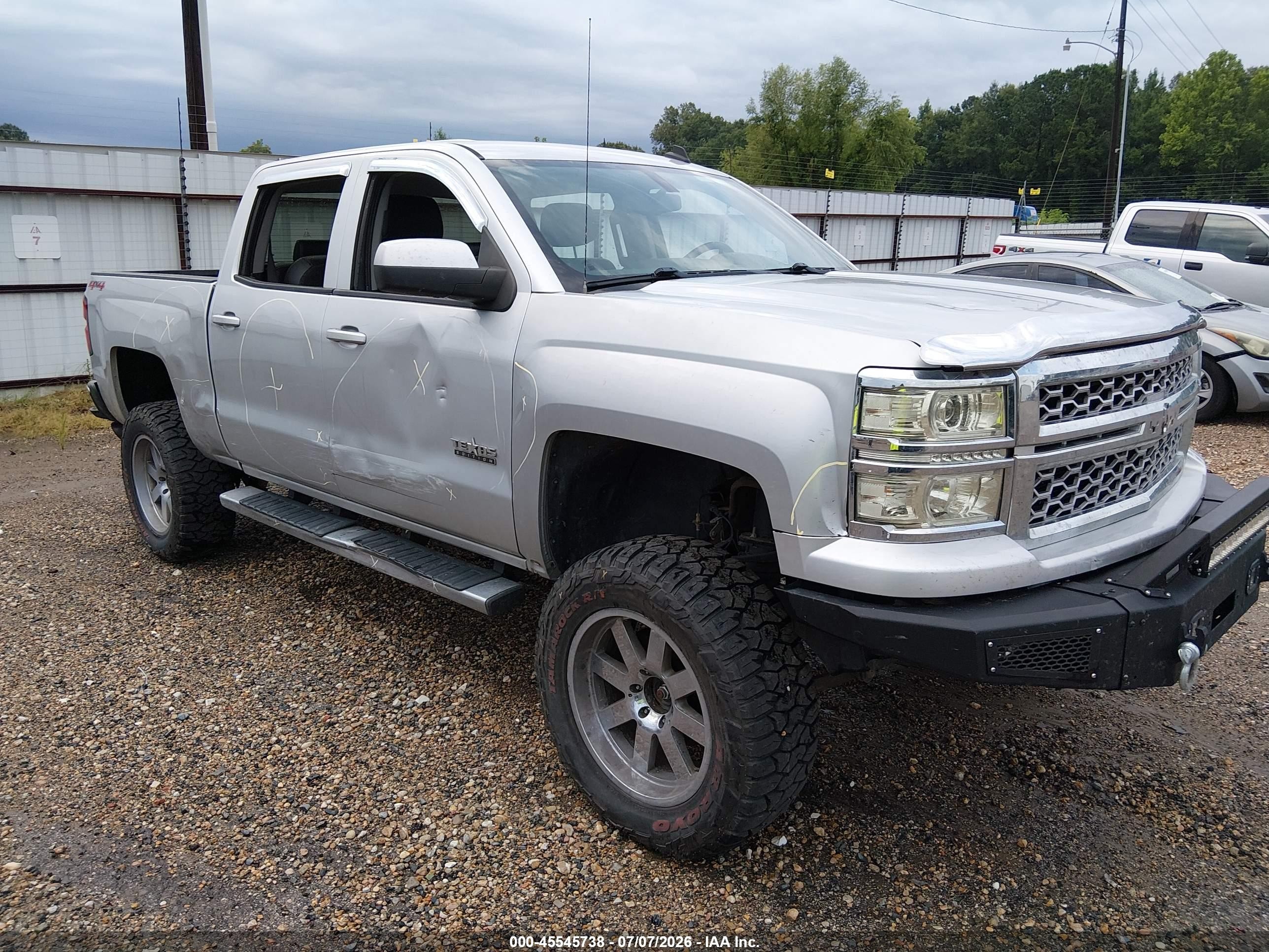 2014 Chevrolet Silverado 1500 1lt Silver vin: 3GCUKREC9EG279177