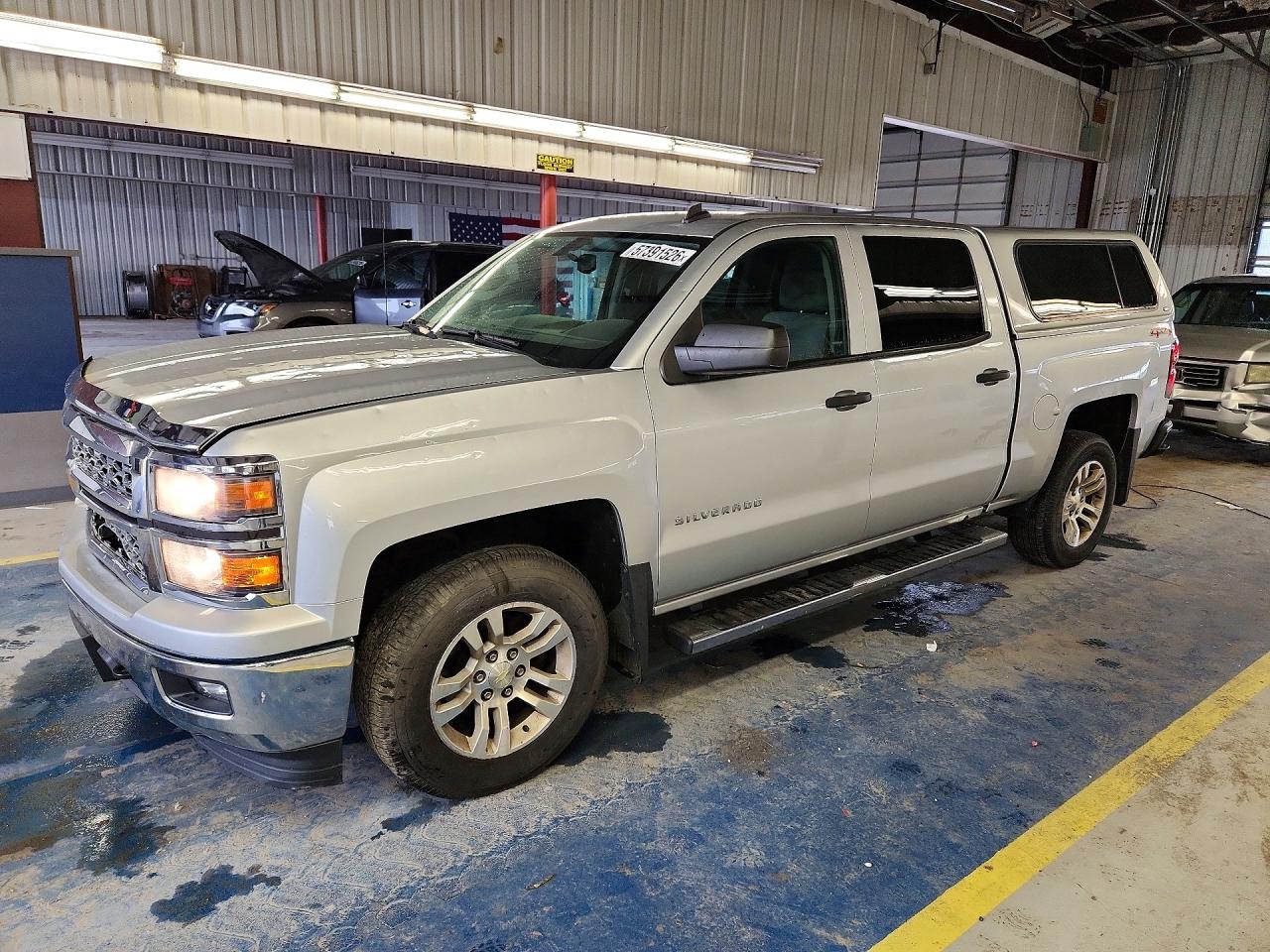 2014 Chevrolet Silverado K1500 Lt Silver vin: 3GCUKREC9EG313795