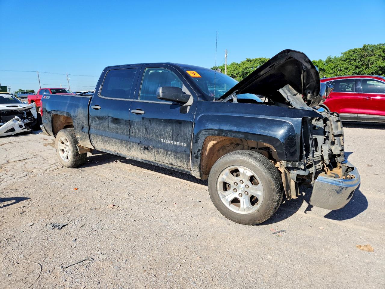 2014 Chevrolet Silverado K1500 Lt Black vin: 3GCUKREC9EG326630