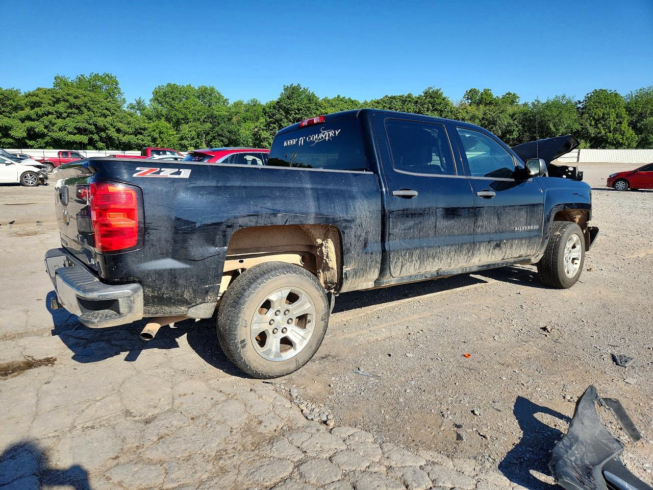 2014 Chevrolet Silverado K1500 Lt Black vin: 3GCUKREC9EG326630