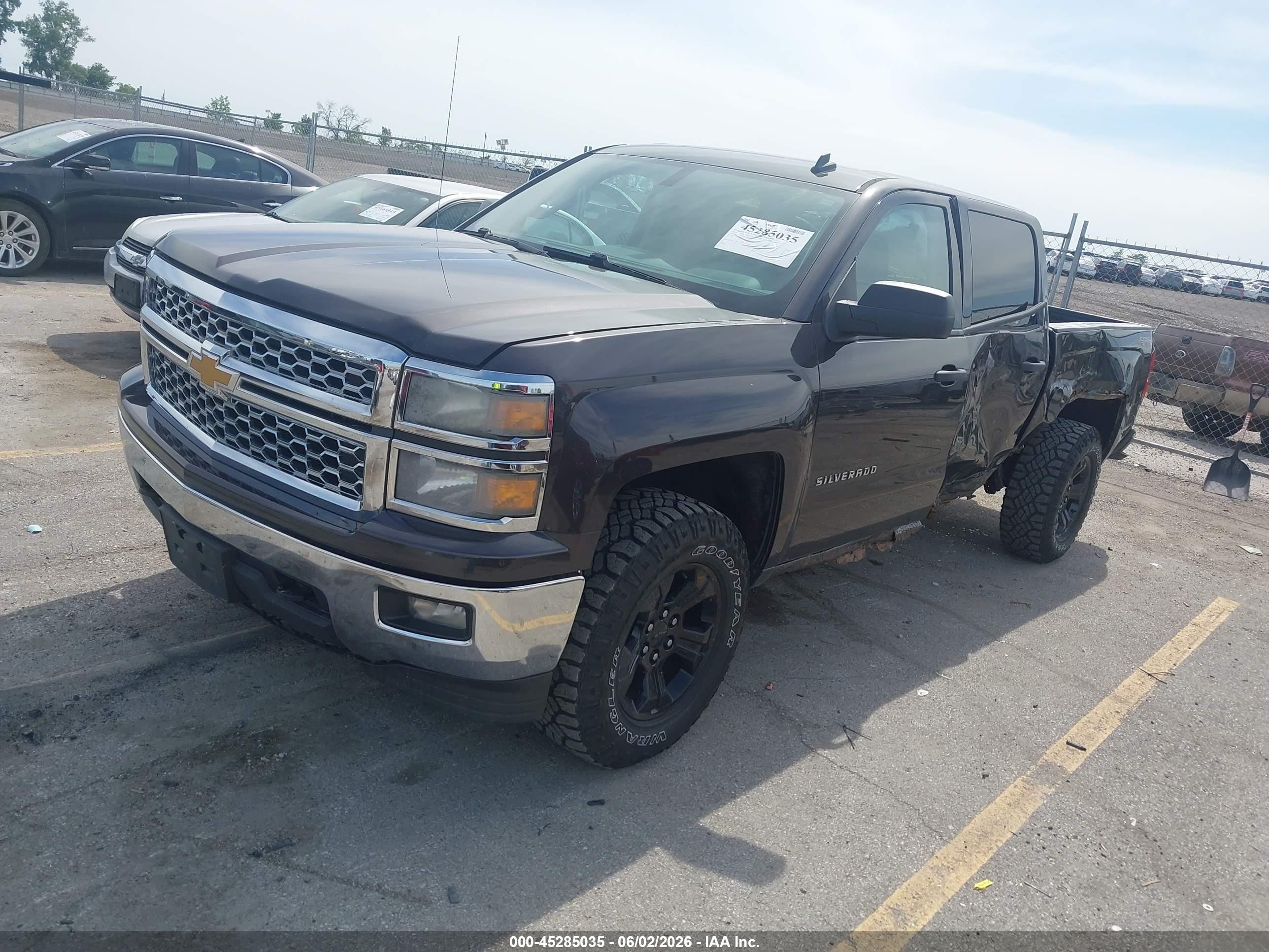 2014 Chevrolet Silverado 1500 1lt Brown vin: 3GCUKREC9EG458870