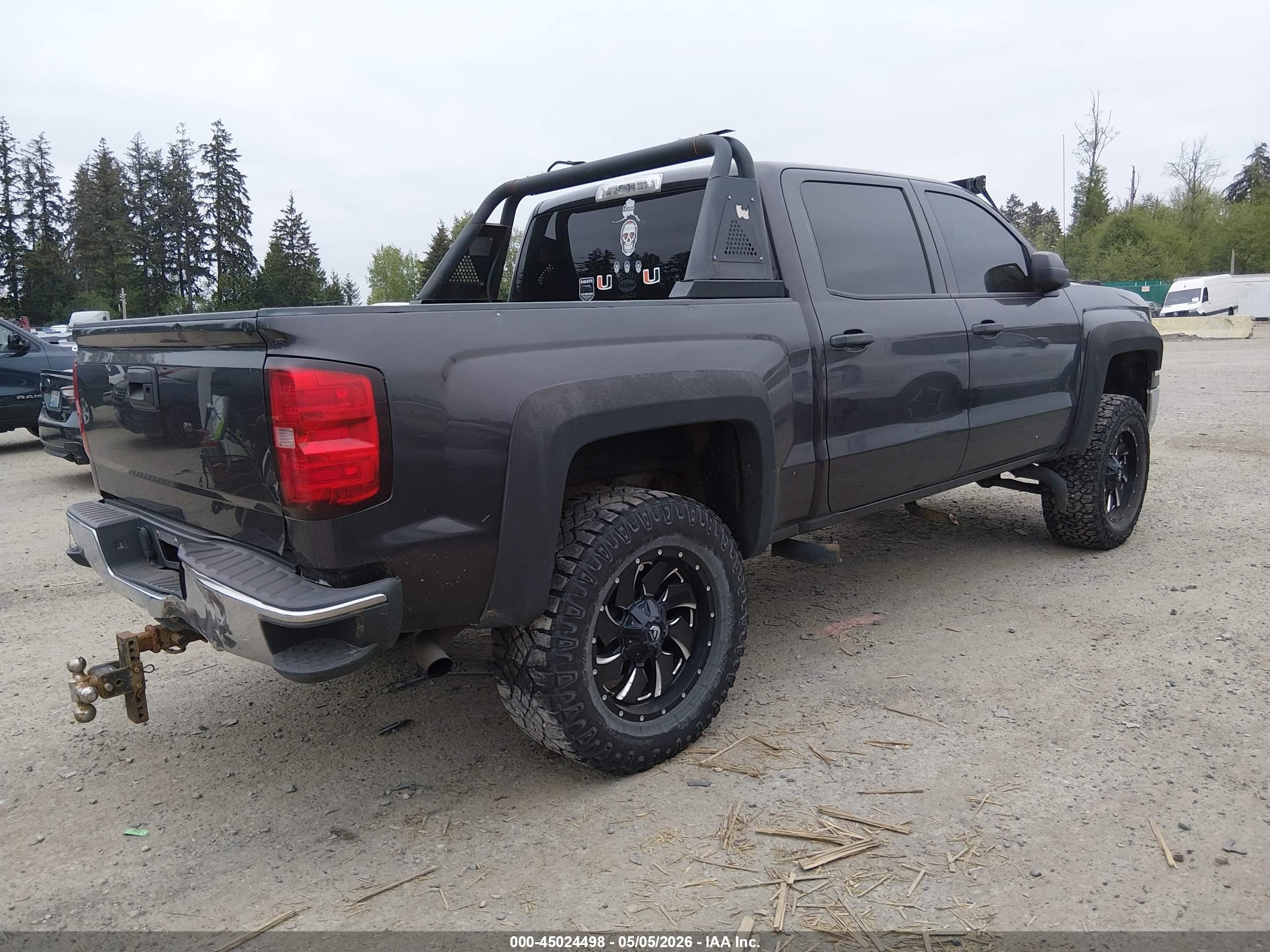 2014 Chevrolet Silverado 1500 1lt Gray vin: 3GCUKREC9EG474311