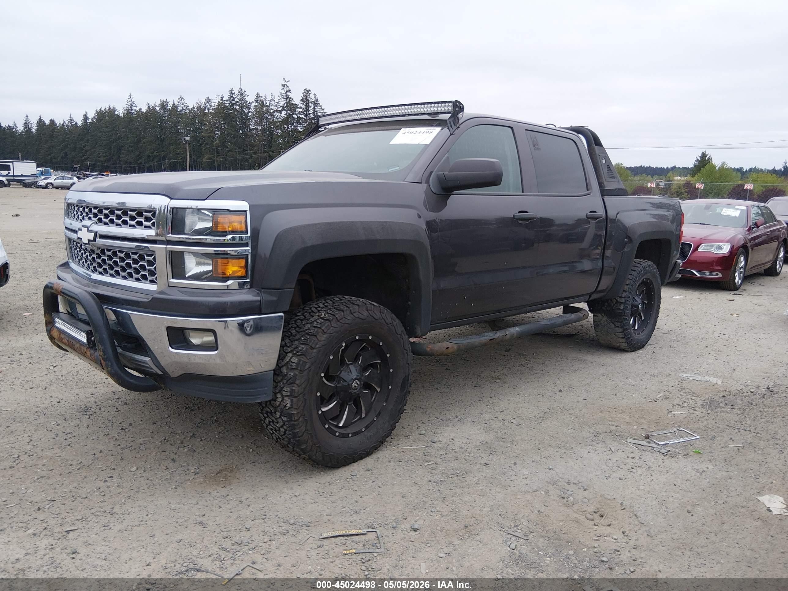 2014 Chevrolet Silverado 1500 1lt Gray vin: 3GCUKREC9EG474311