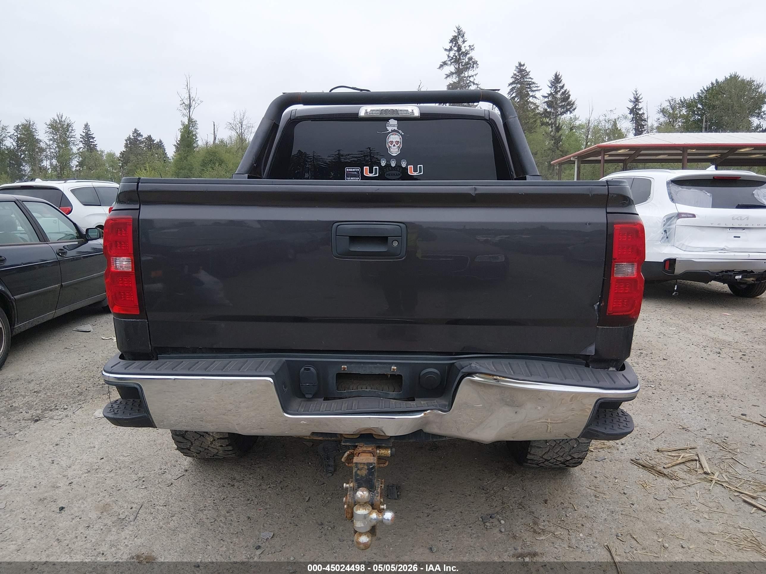 2014 Chevrolet Silverado 1500 1lt Gray vin: 3GCUKREC9EG474311