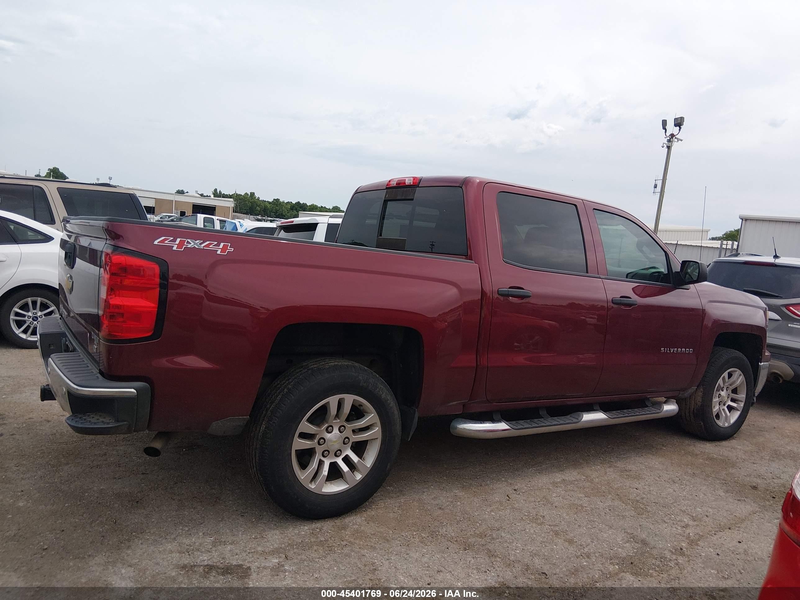 2014 Chevrolet Silverado 1500 1lt Maroon vin: 3GCUKREC9EG544860