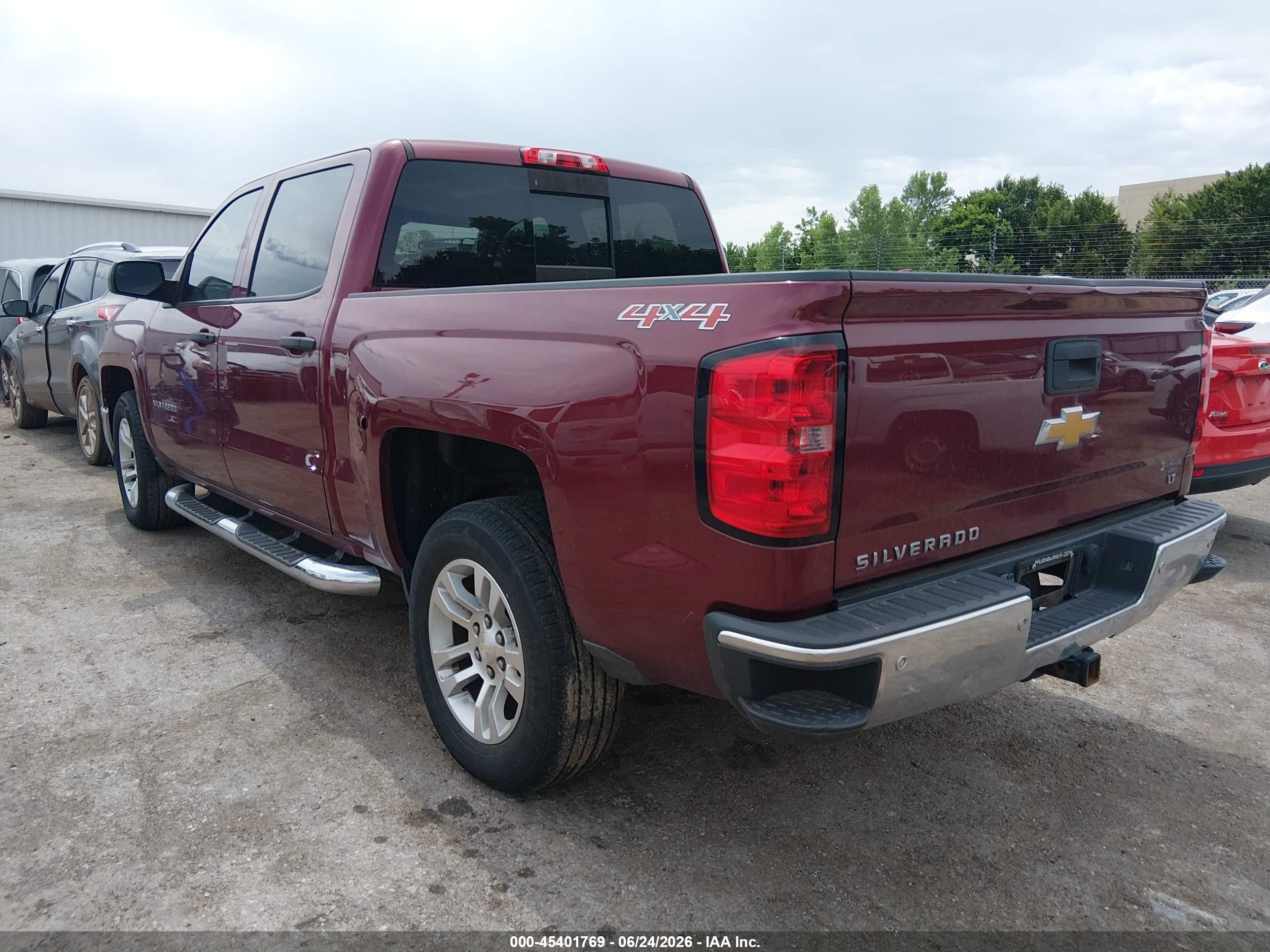 2014 Chevrolet Silverado 1500 1lt Maroon vin: 3GCUKREC9EG544860