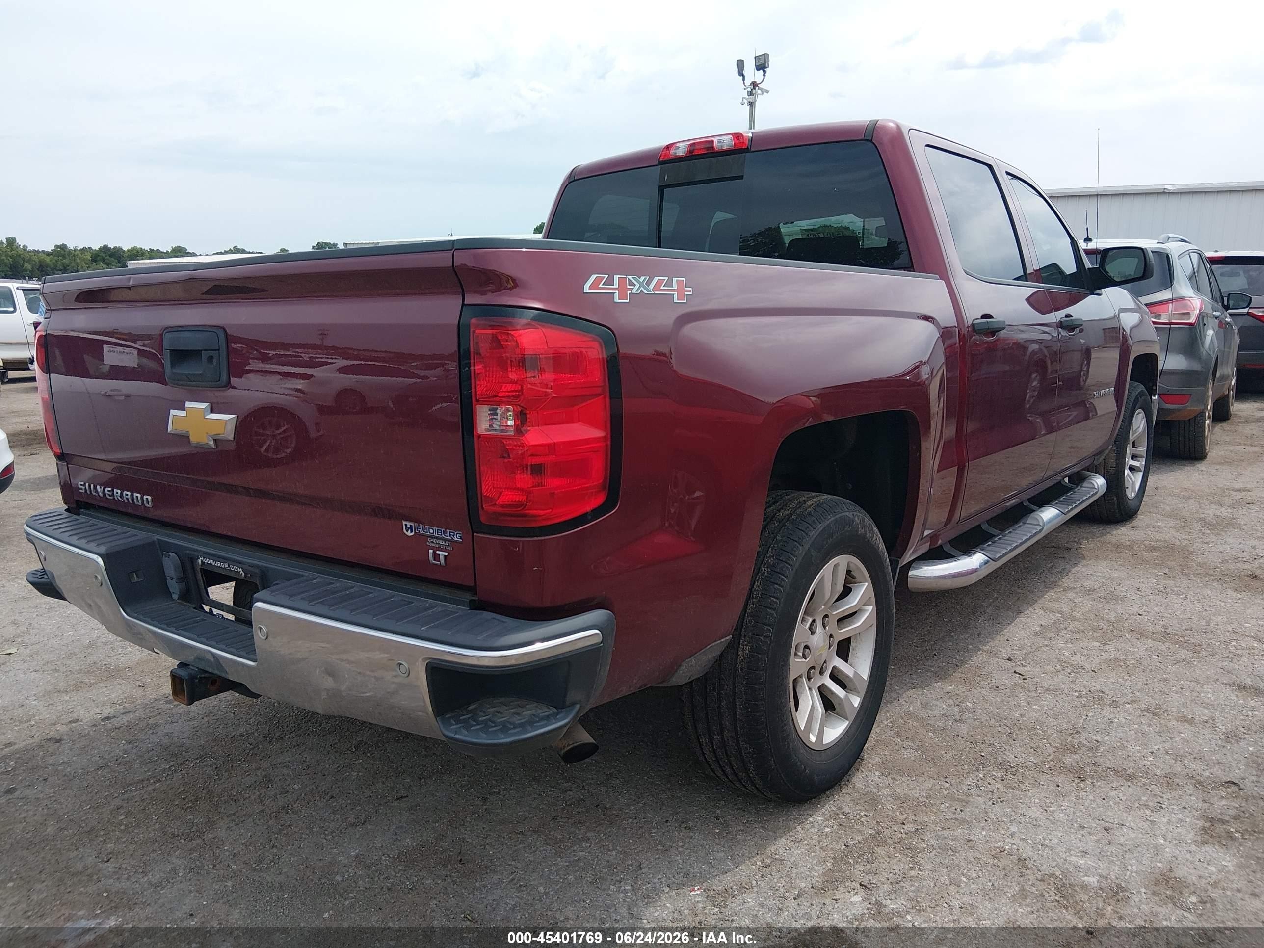 2014 Chevrolet Silverado 1500 1lt Maroon vin: 3GCUKREC9EG544860