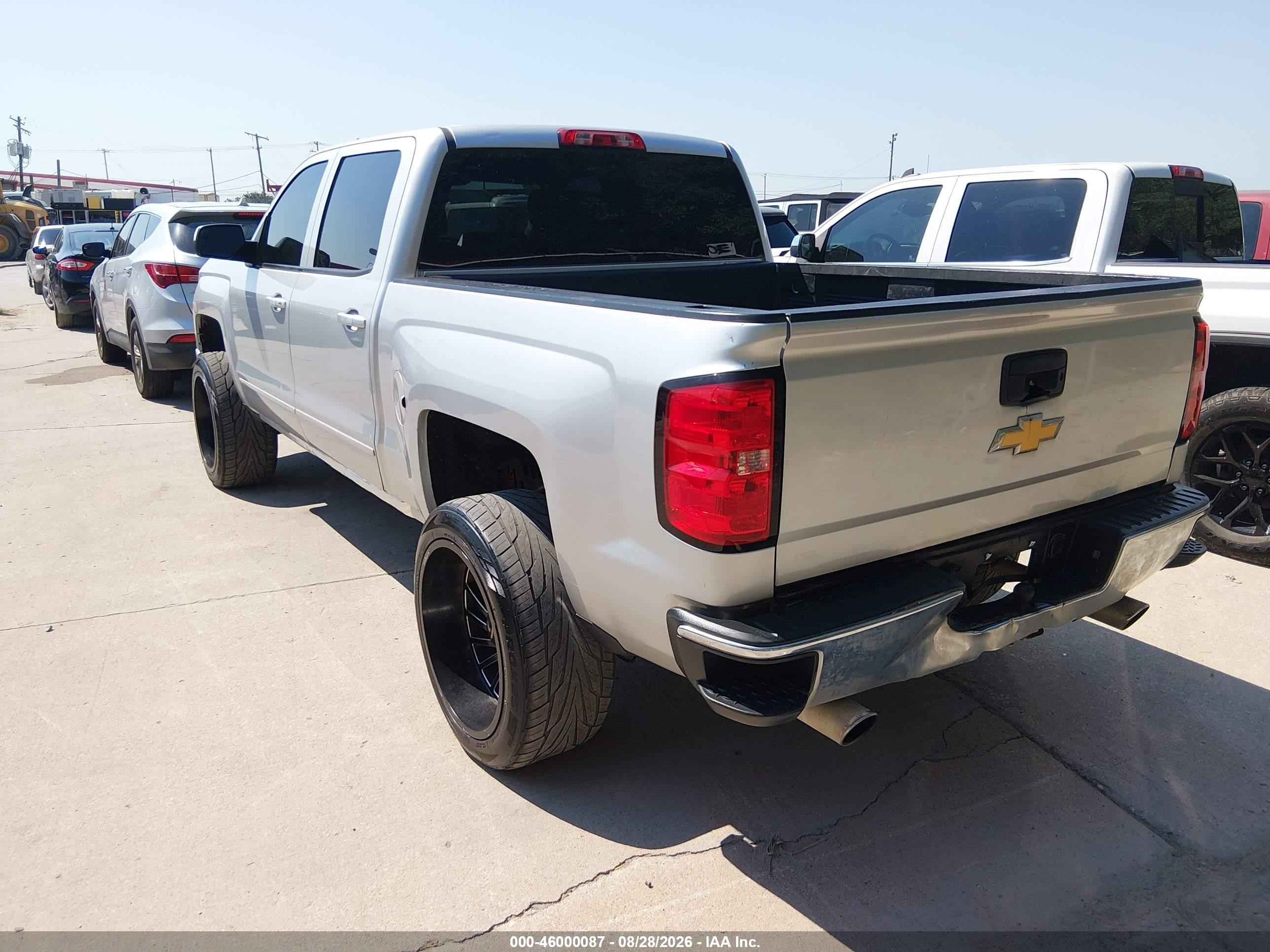 2015 Chevrolet Silverado K1500 Lt Silver vin: 3GCUKREC9FG111928