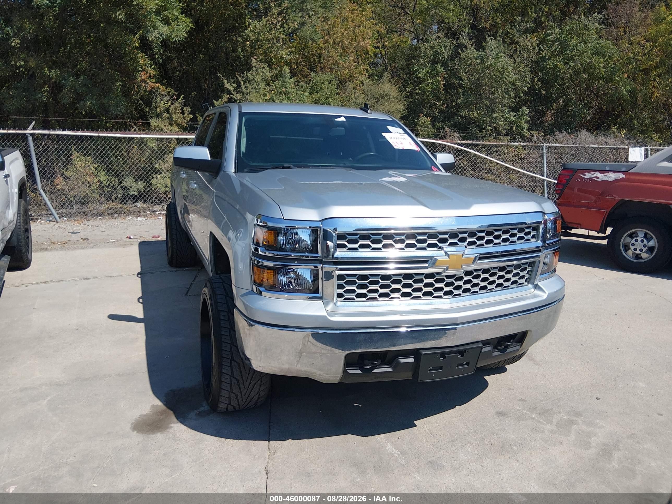 2015 Chevrolet Silverado K1500 Lt Silver vin: 3GCUKREC9FG111928