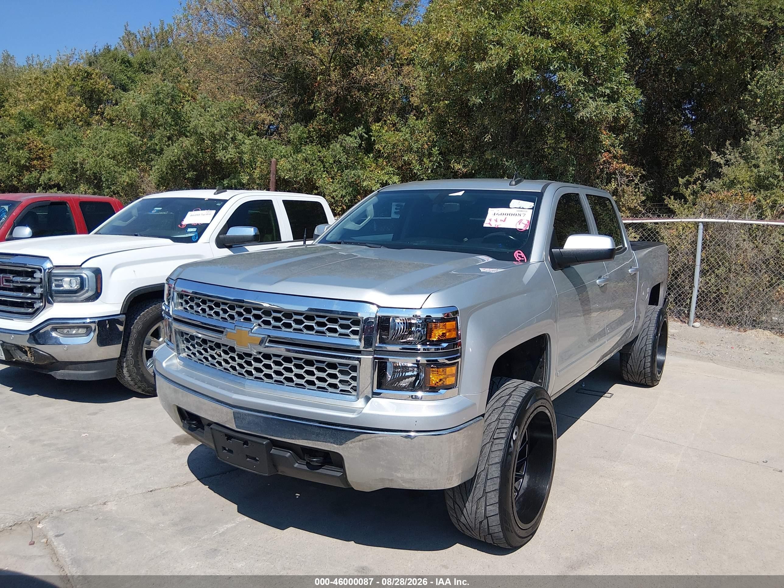2015 Chevrolet Silverado K1500 Lt Silver vin: 3GCUKREC9FG111928