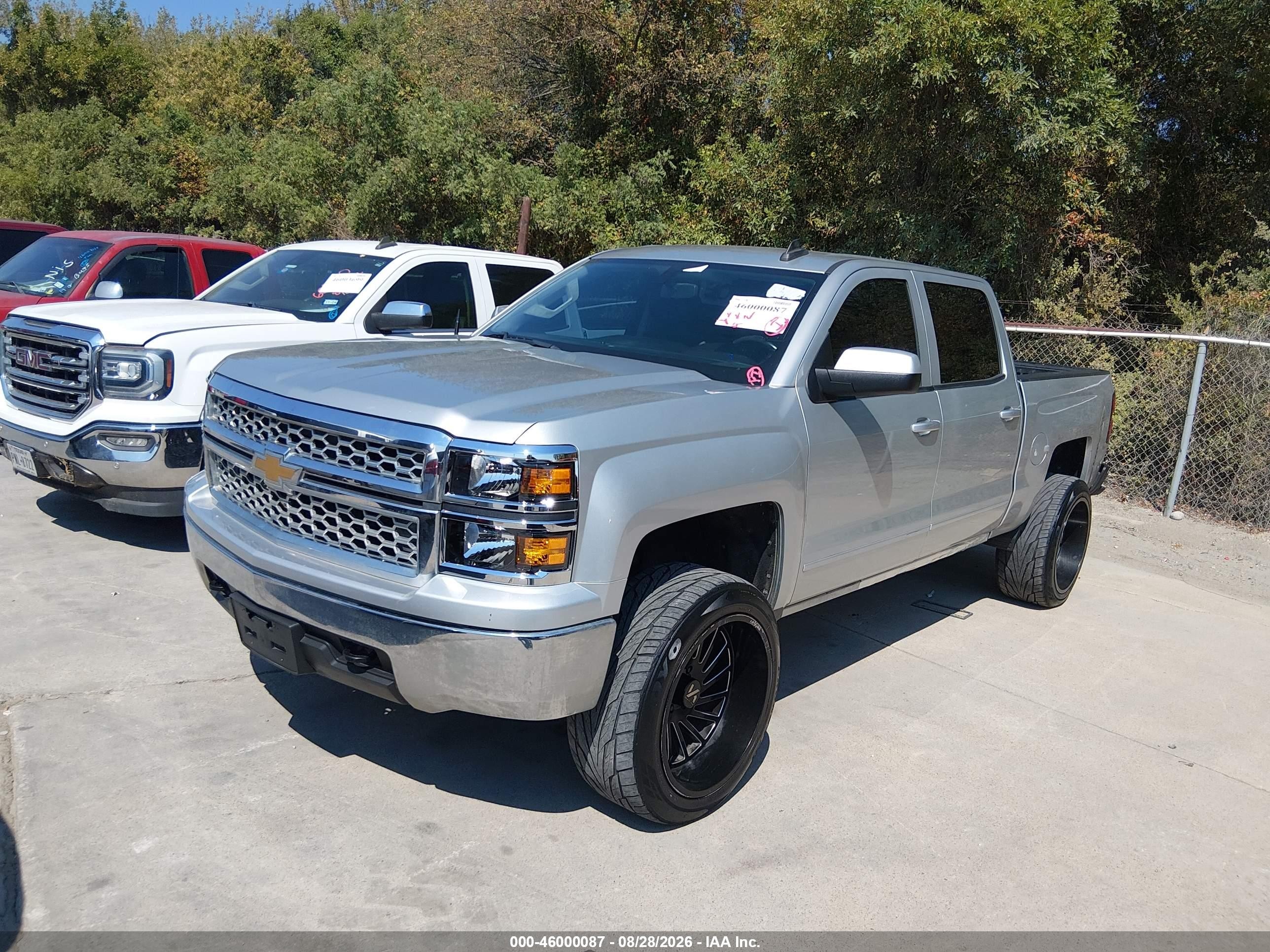 2015 Chevrolet Silverado K1500 Lt Silver vin: 3GCUKREC9FG111928