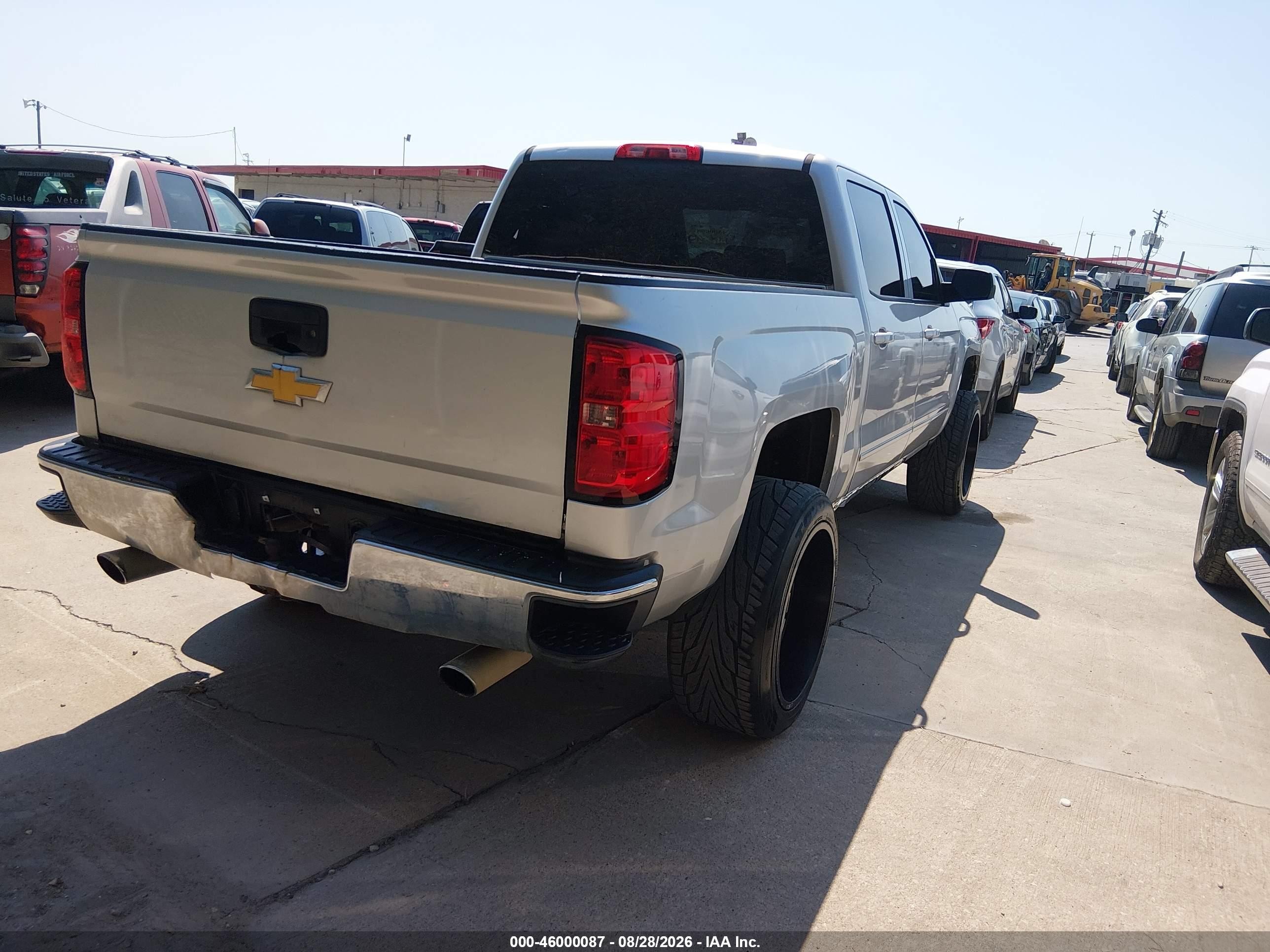2015 Chevrolet Silverado K1500 Lt Silver vin: 3GCUKREC9FG111928