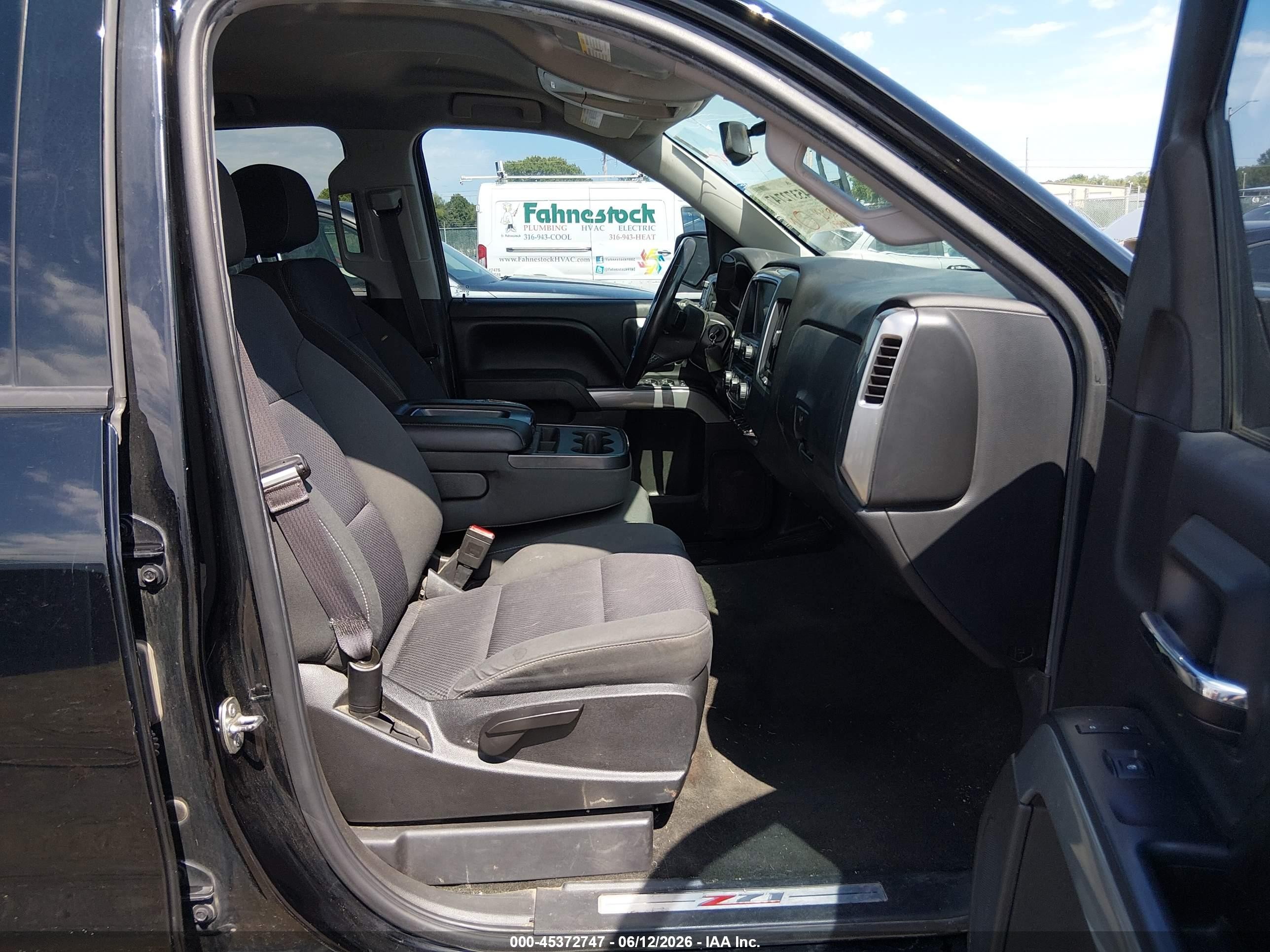 2015 Chevrolet Silverado 1500 2lt Black vin: 3GCUKREC9FG320019