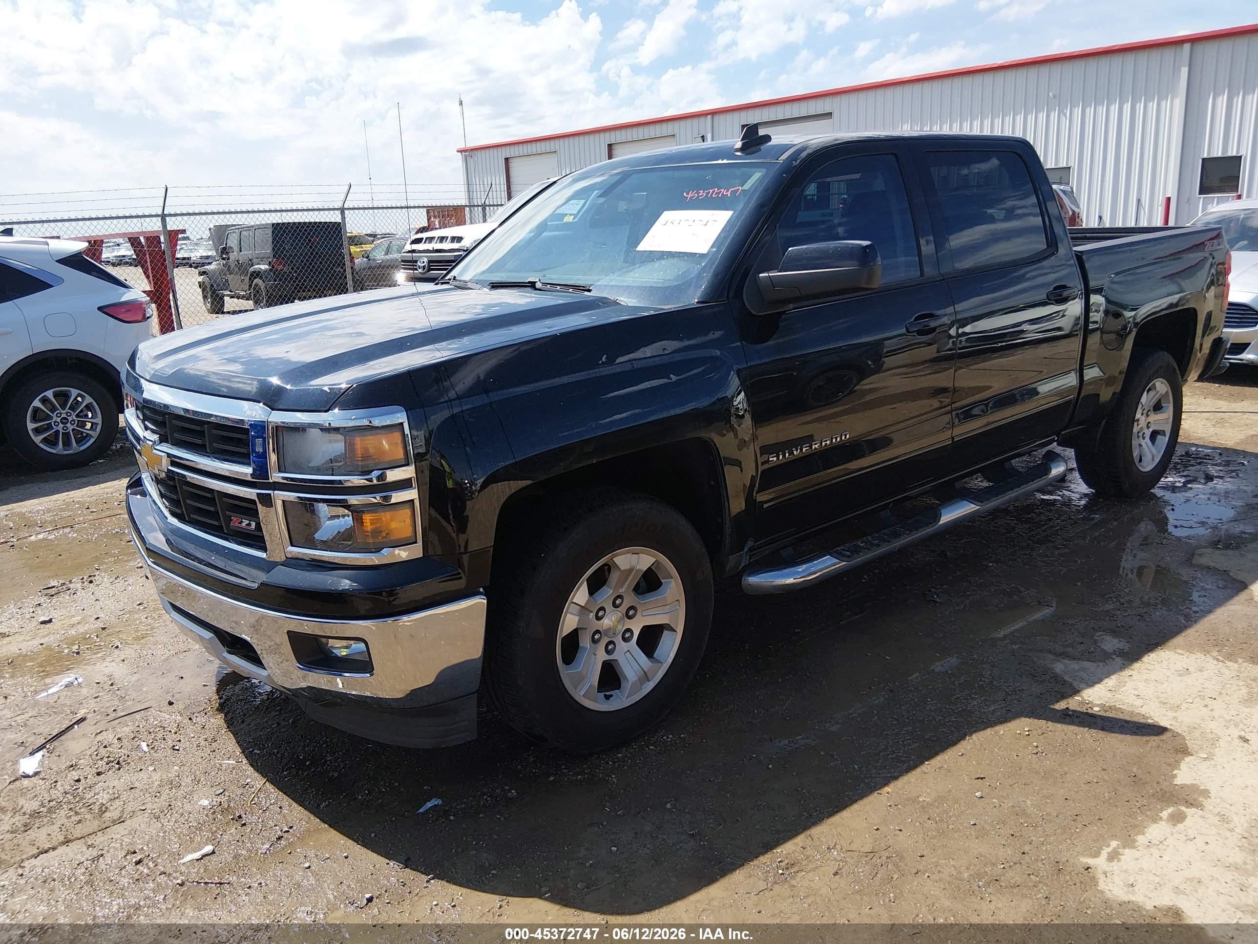 2015 Chevrolet Silverado 1500 2lt Black vin: 3GCUKREC9FG320019