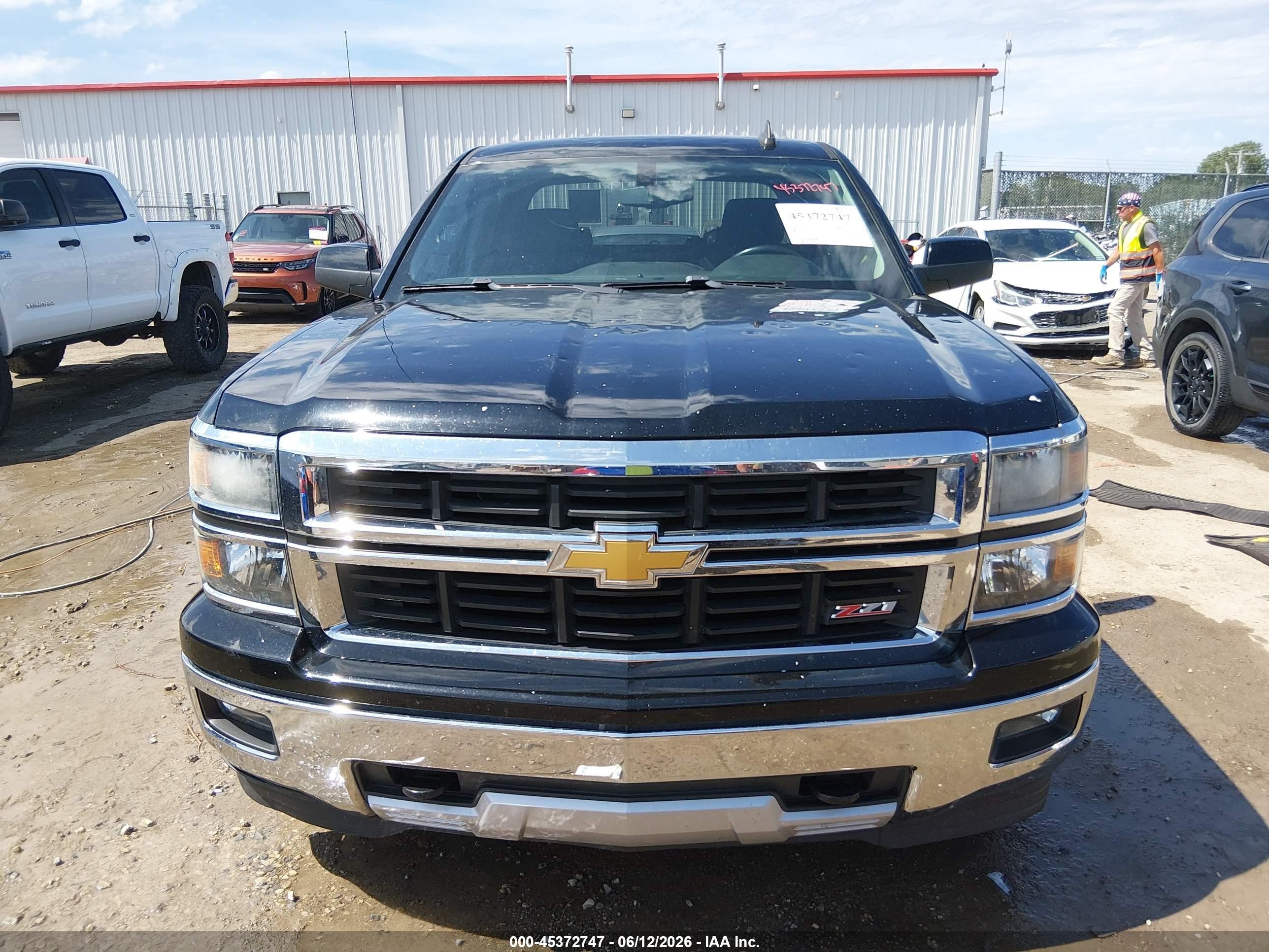 2015 Chevrolet Silverado 1500 2lt Black vin: 3GCUKREC9FG320019
