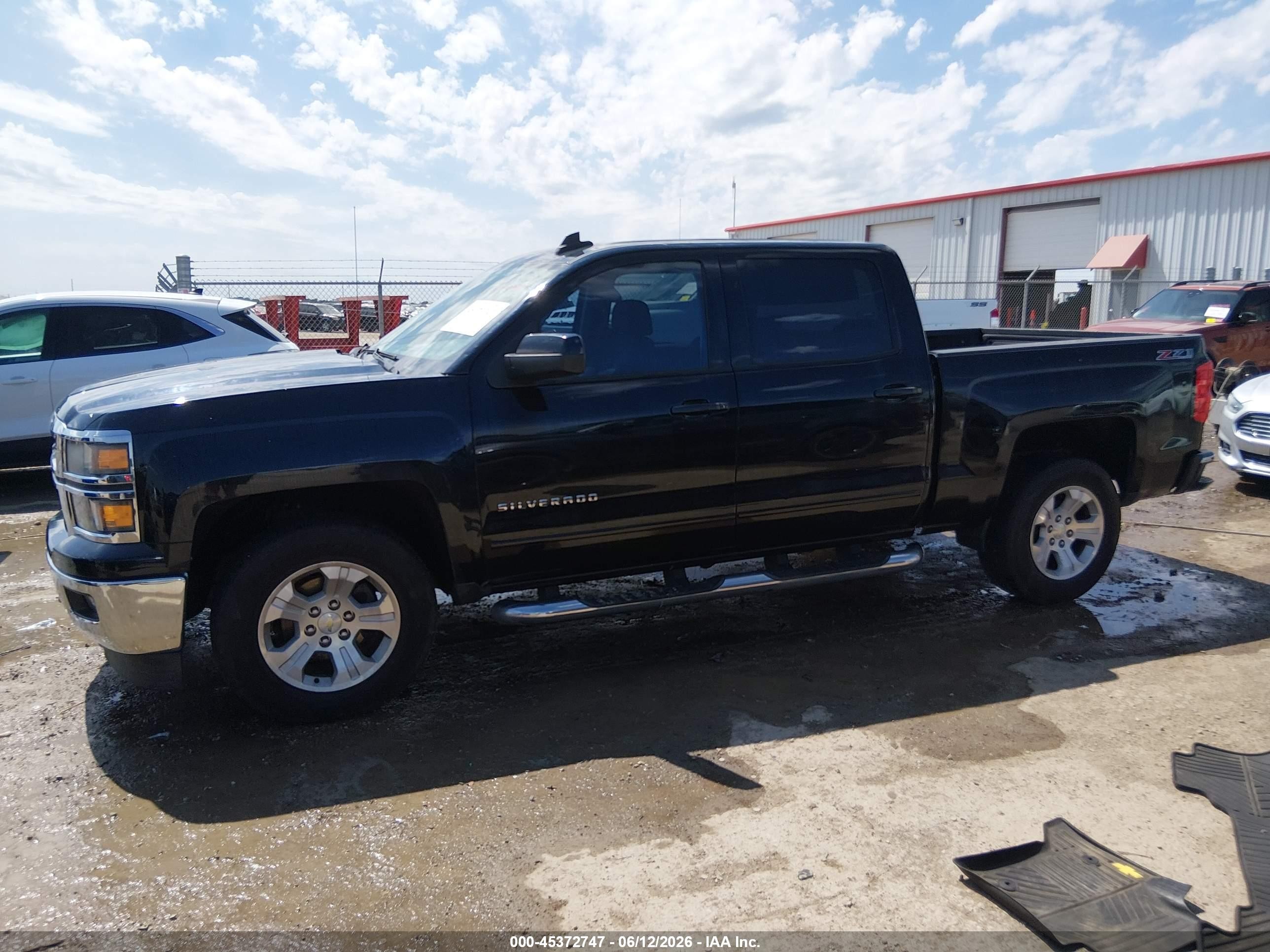 2015 Chevrolet Silverado 1500 2lt Black vin: 3GCUKREC9FG320019