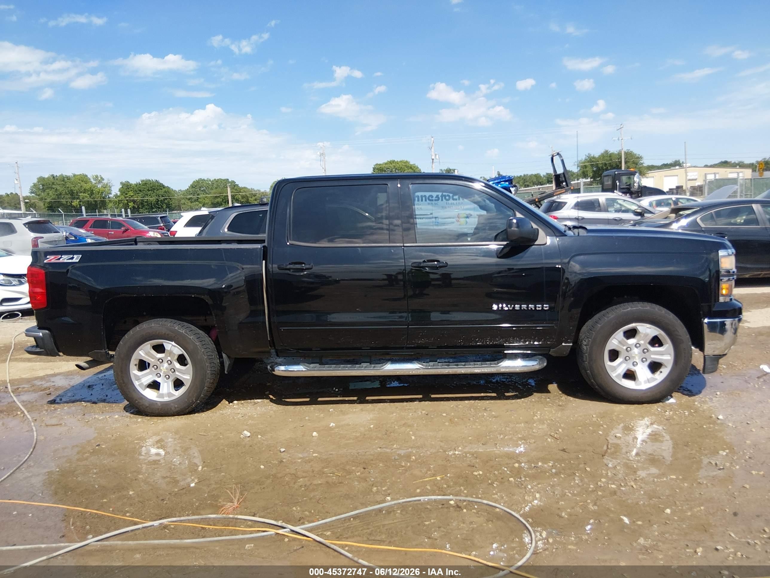 2015 Chevrolet Silverado 1500 2lt Black vin: 3GCUKREC9FG320019