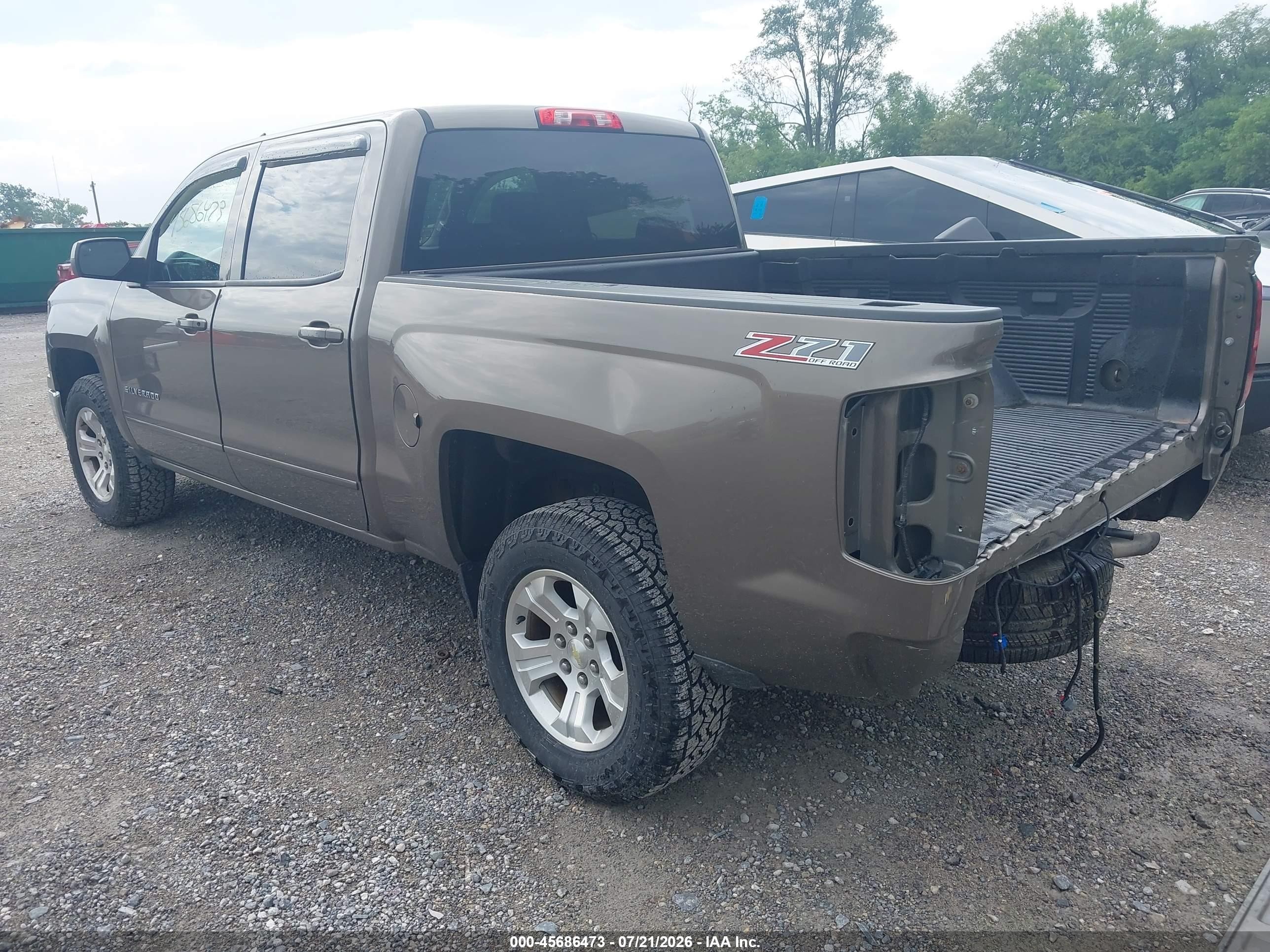 2015 Chevrolet Silverado 1500 Lt Brown vin: 3GCUKREC9FG357913