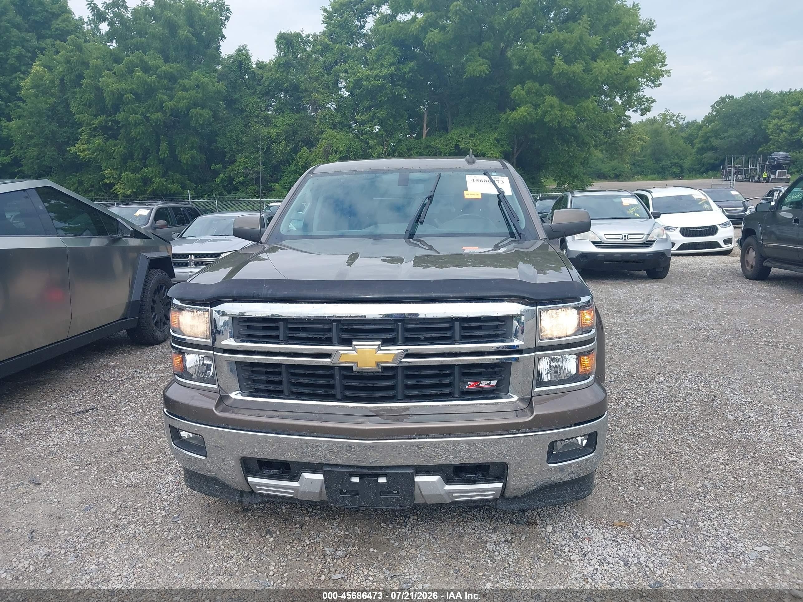 2015 Chevrolet Silverado 1500 Lt Brown vin: 3GCUKREC9FG357913