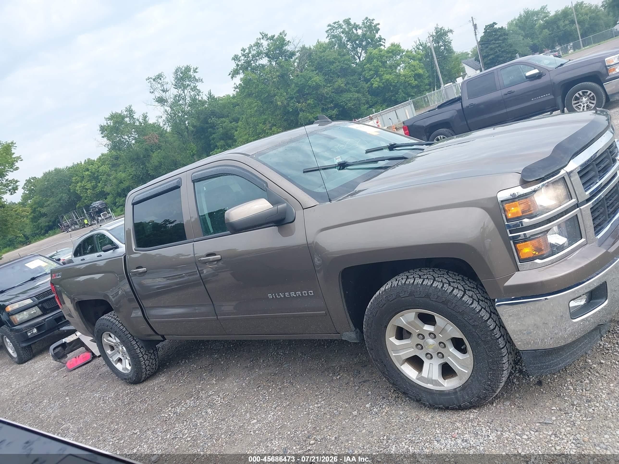 2015 Chevrolet Silverado 1500 Lt Brown vin: 3GCUKREC9FG357913