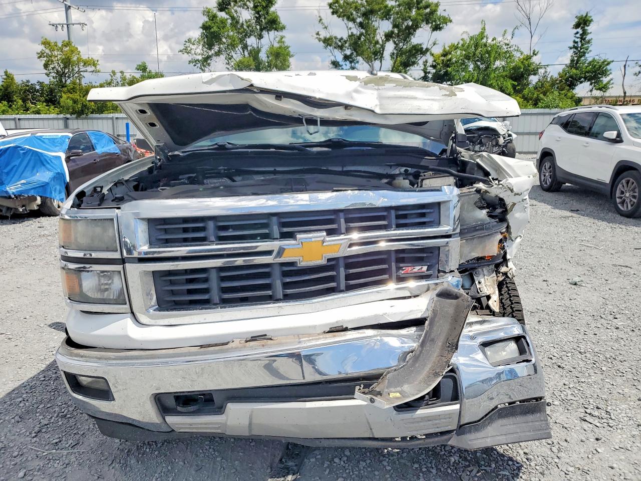 2015 Chevrolet Silverado K1500 Lt White vin: 3GCUKREC9FG484547