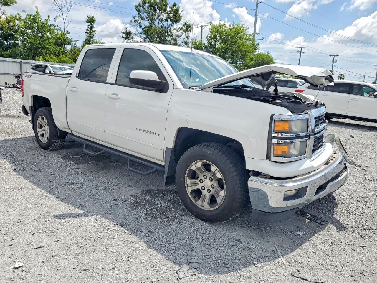 2015 Chevrolet Silverado K1500 Lt White vin: 3GCUKREC9FG484547