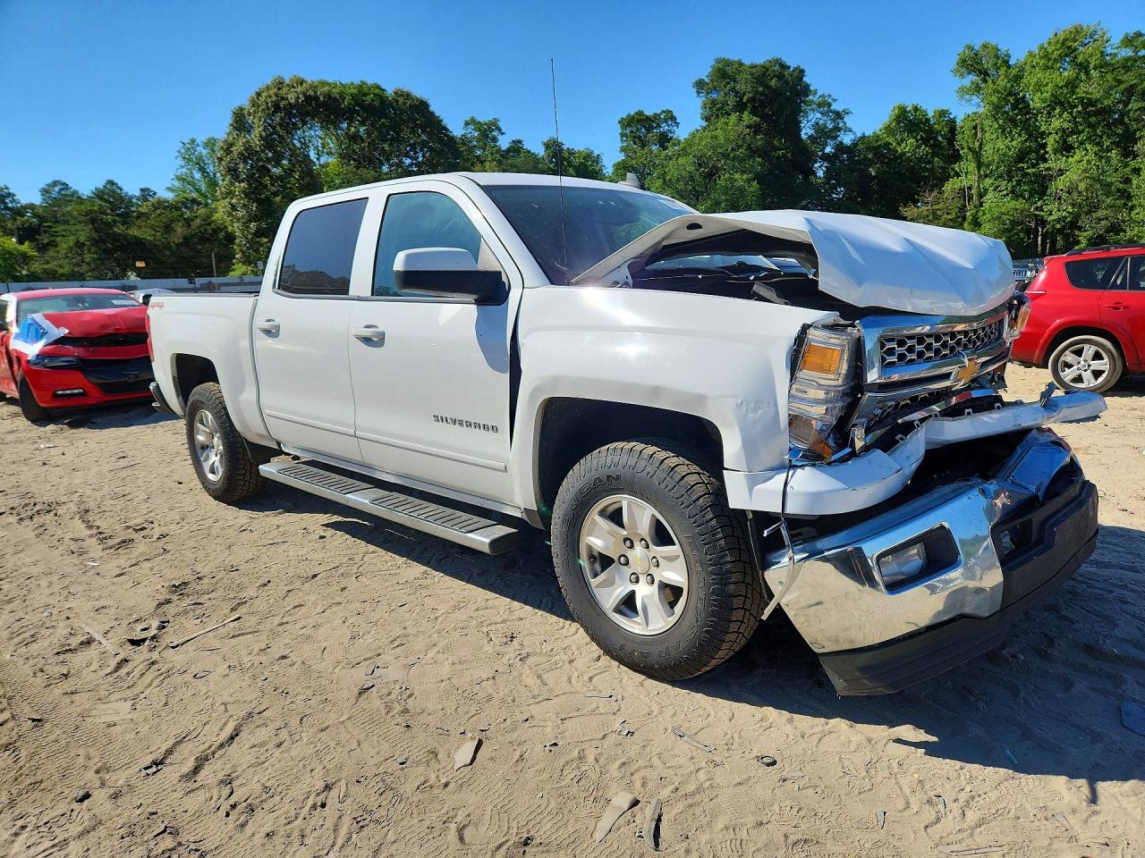 2015 Chevrolet Silverado K1500 Lt Белый vin: 3GCUKREC9FG487920