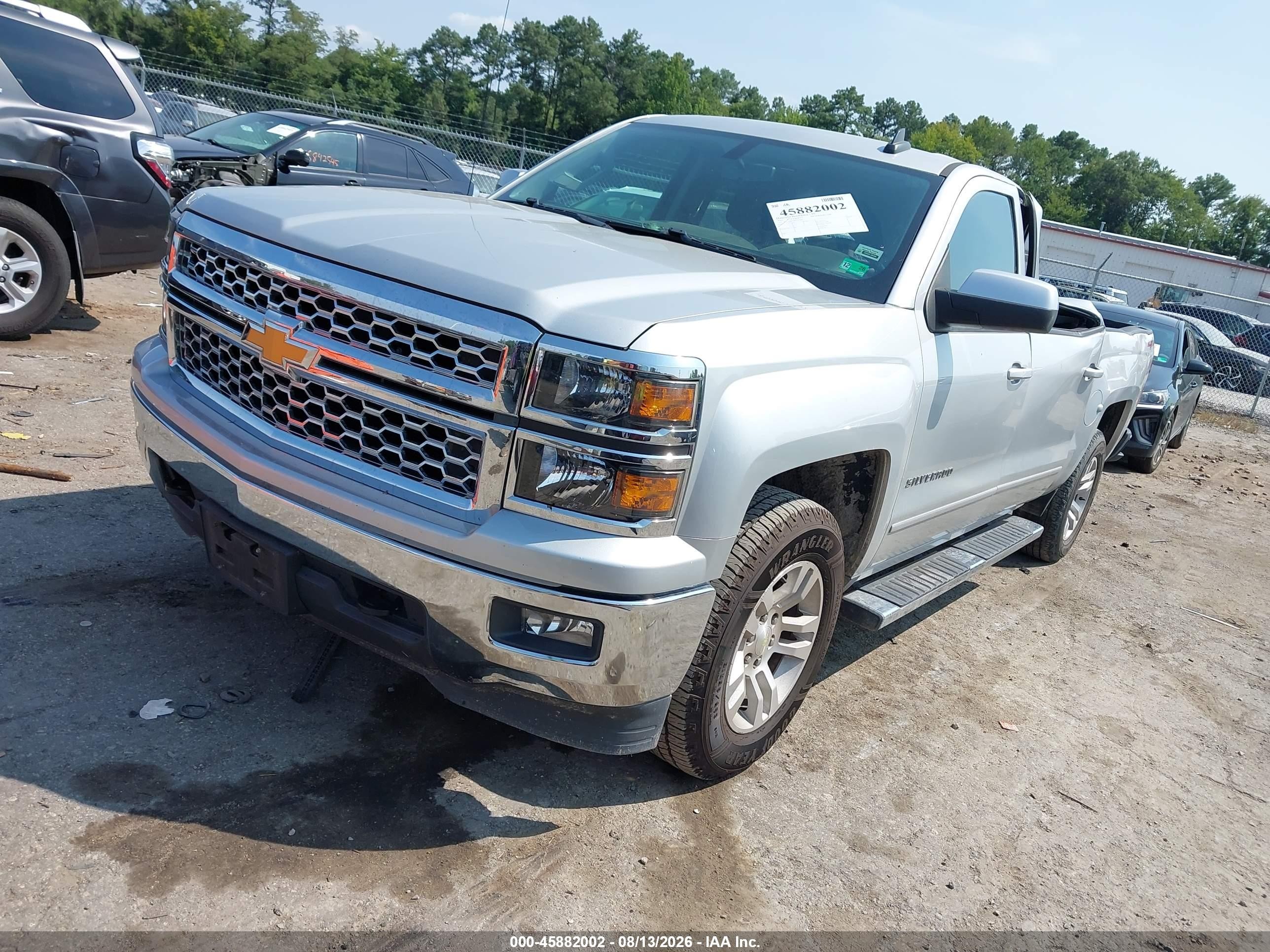 2015 Chevrolet Silverado 1500 Lt Silver vin: 3GCUKREC9FG514968