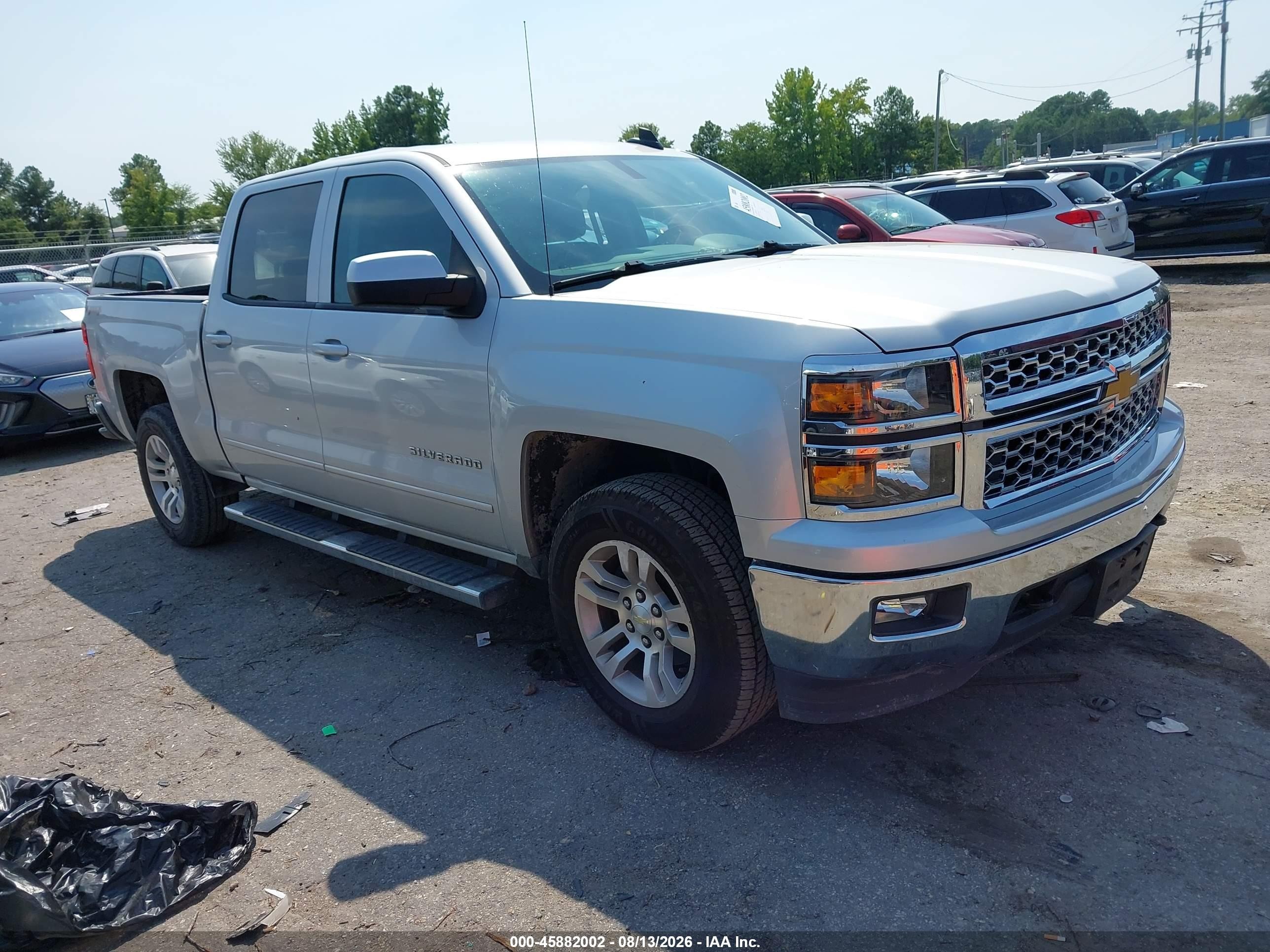 2015 Chevrolet Silverado 1500 Lt Silver vin: 3GCUKREC9FG514968