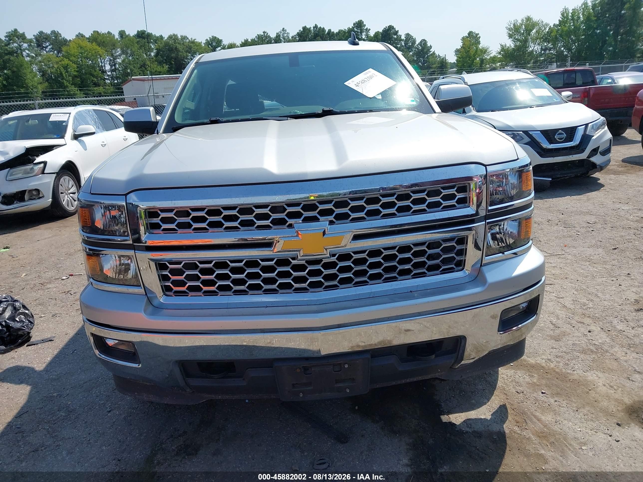 2015 Chevrolet Silverado 1500 Lt Silver vin: 3GCUKREC9FG514968