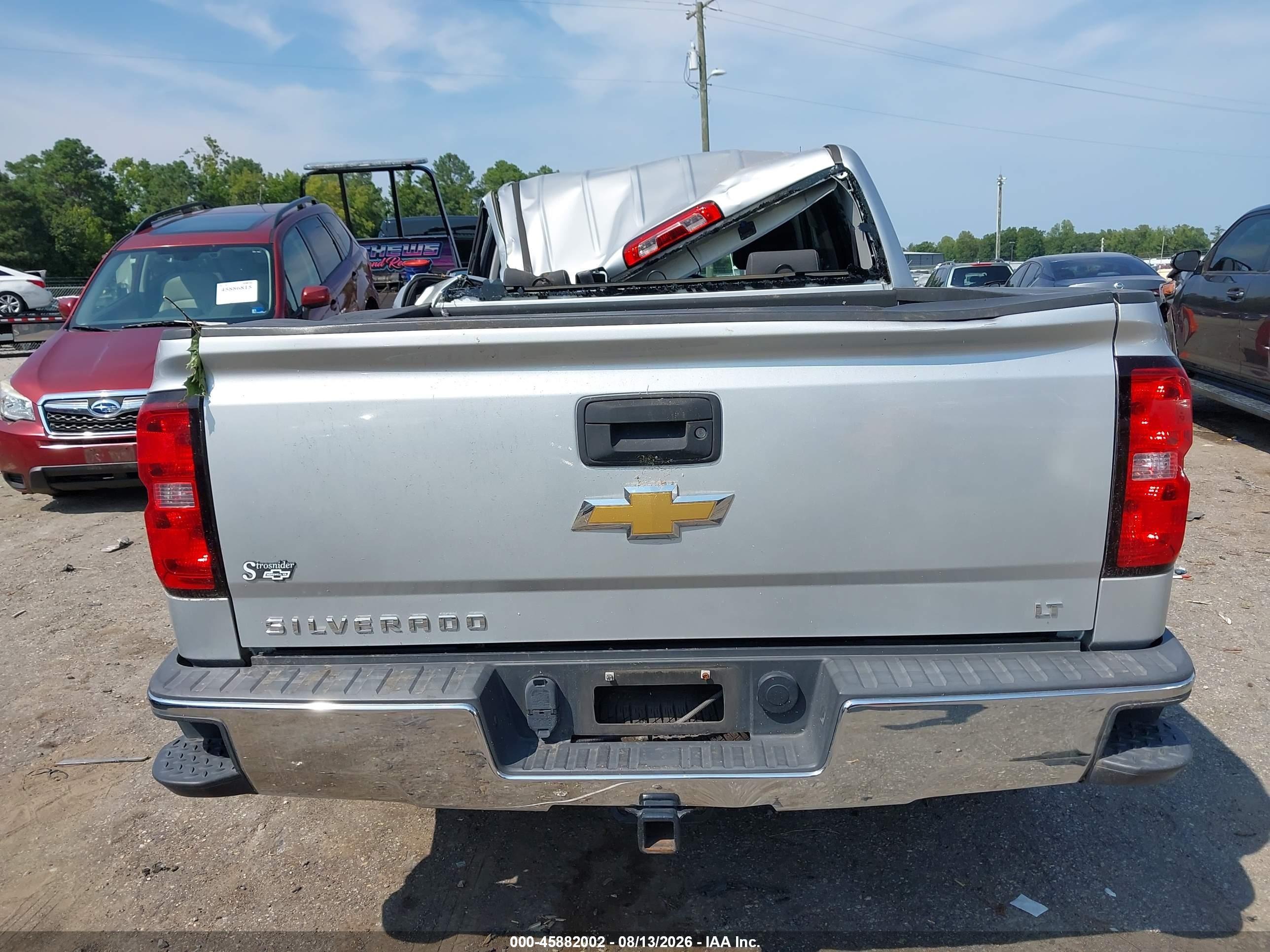 2015 Chevrolet Silverado 1500 Lt Silver vin: 3GCUKREC9FG514968